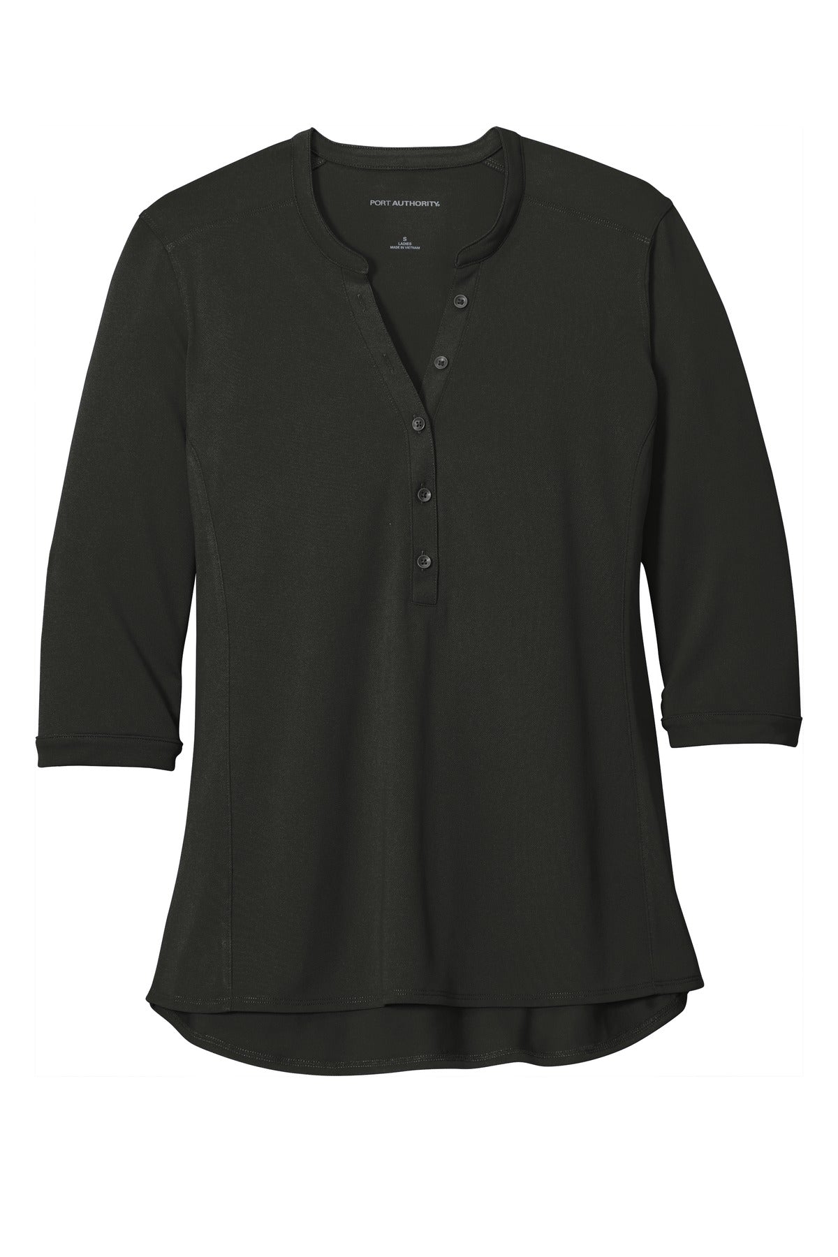 Port Authority   Women's UV Choice Pique Henley - Black