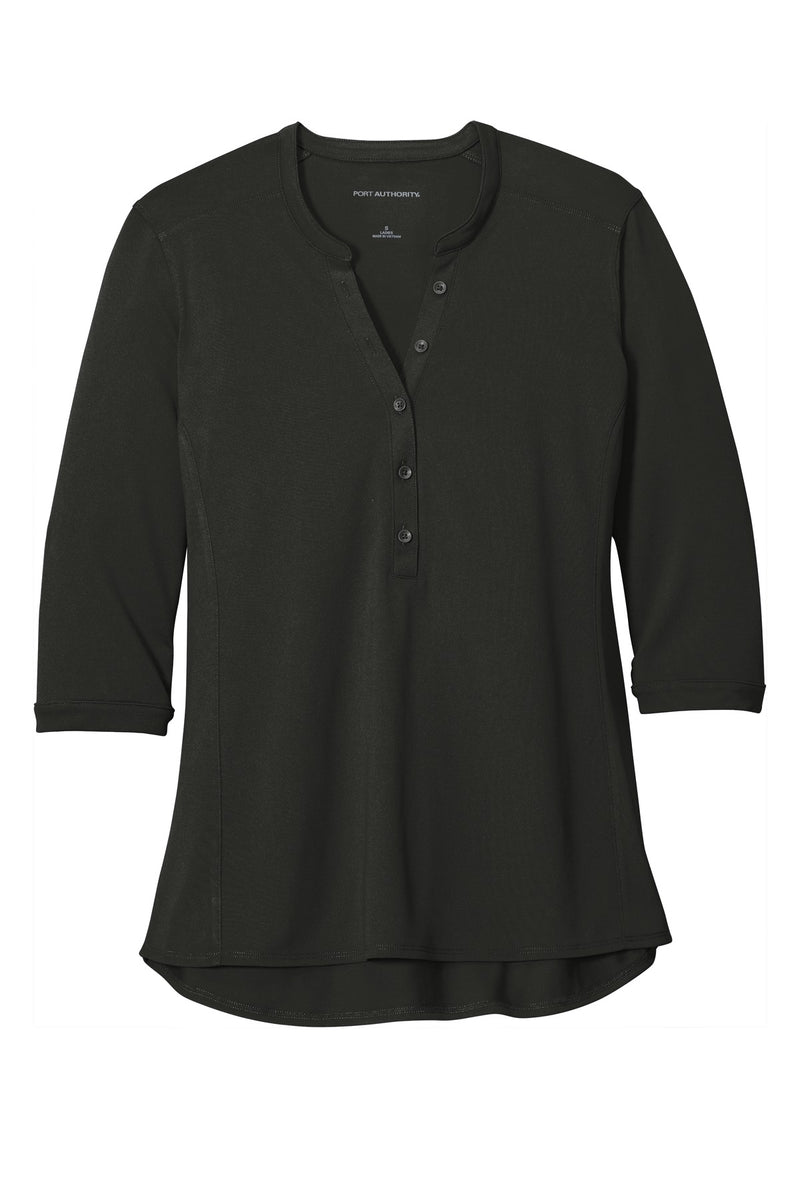 Port Authority   Women's UV Choice Pique Henley - Black