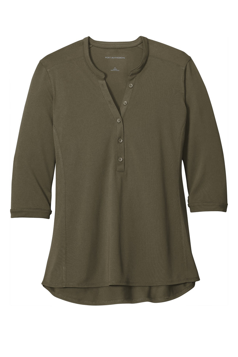 Port Authority   Women's UV Choice Pique Henley - Deep Olive