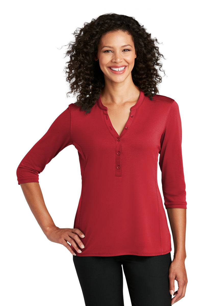 Port Authority   Women's UV Choice Pique Henley - Rich Red