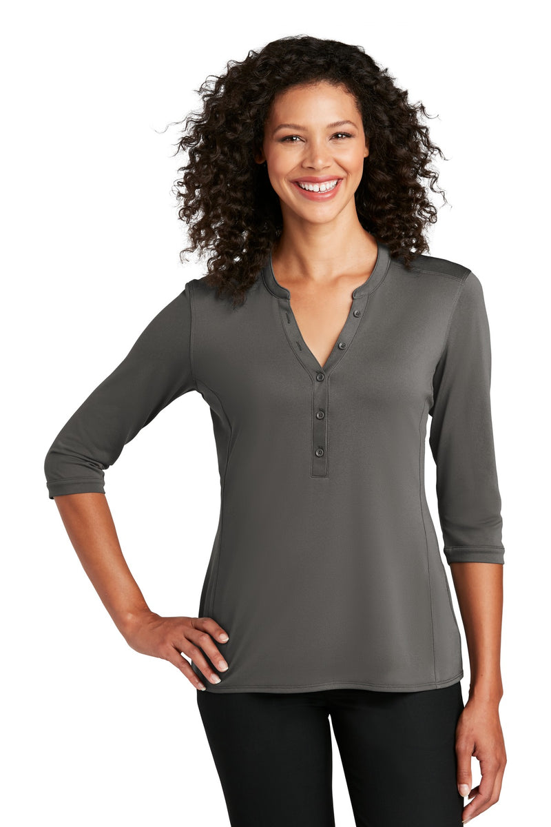 Port Authority   Women's UV Choice Pique Henley - Sterling Grey