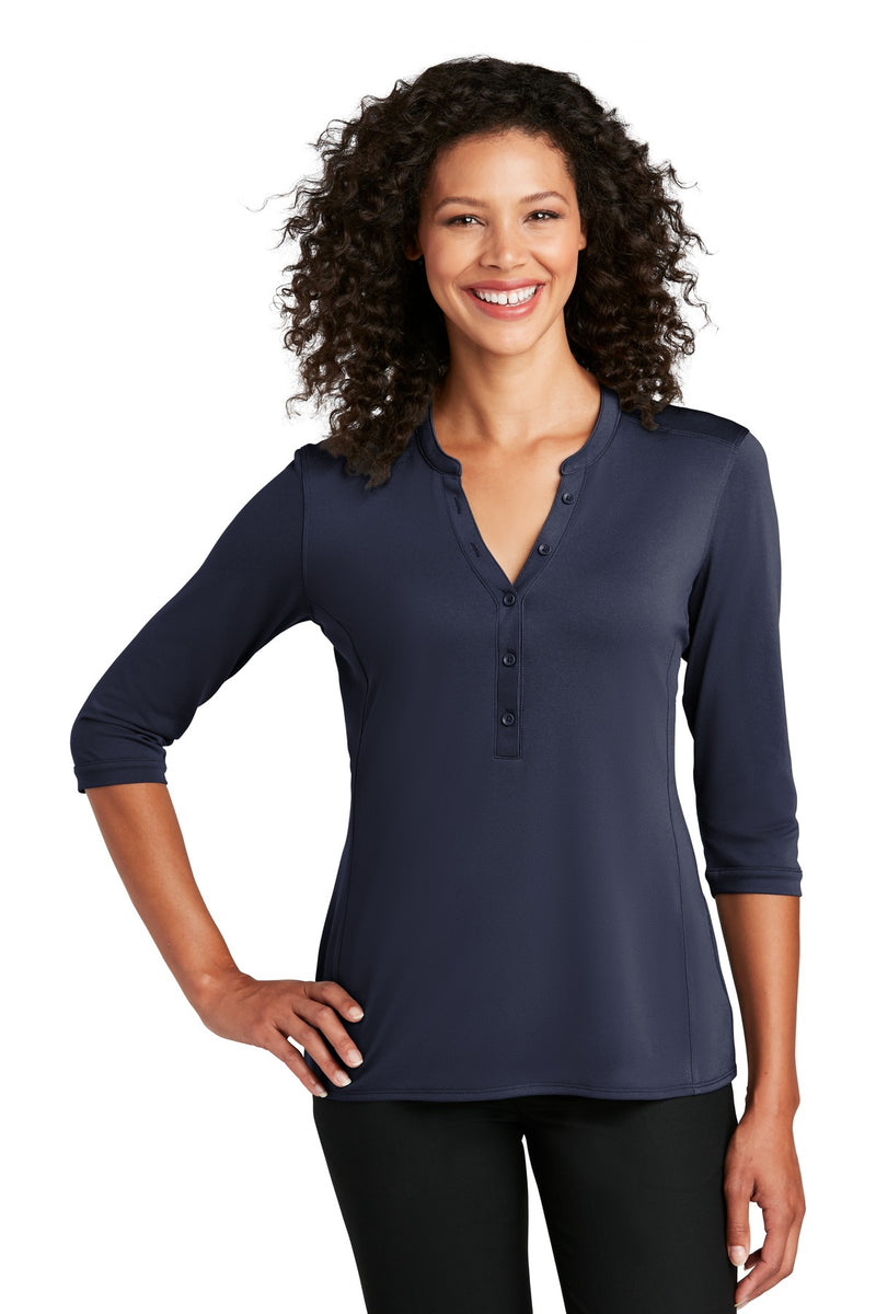 Port Authority   Women's UV Choice Pique Henley - True Navy