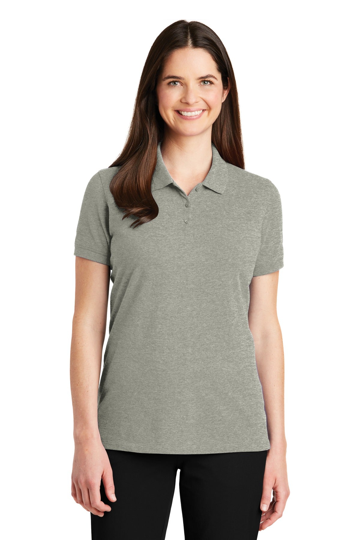 Port Authority Women's EZCotton Polo - Oxford Heather