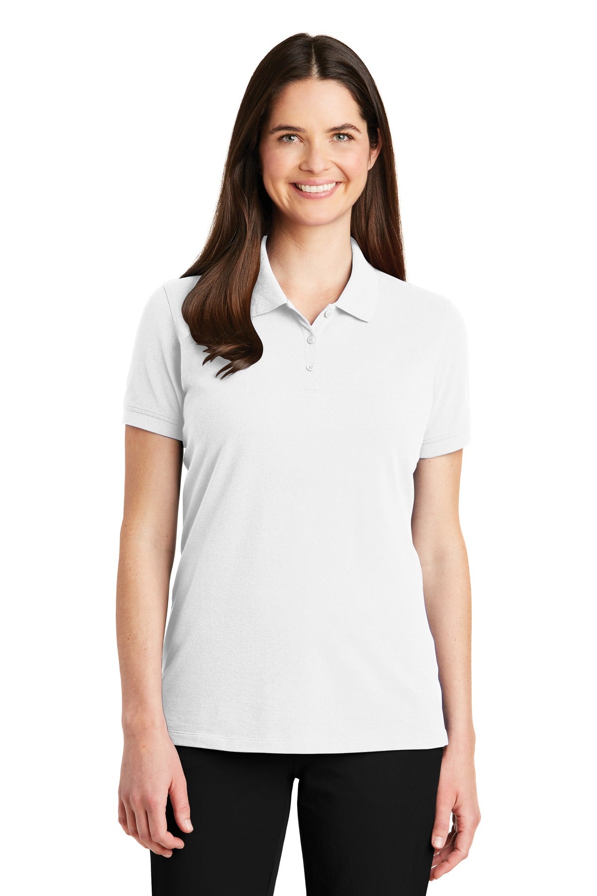 Port Authority Women's EZCotton Polo - White
