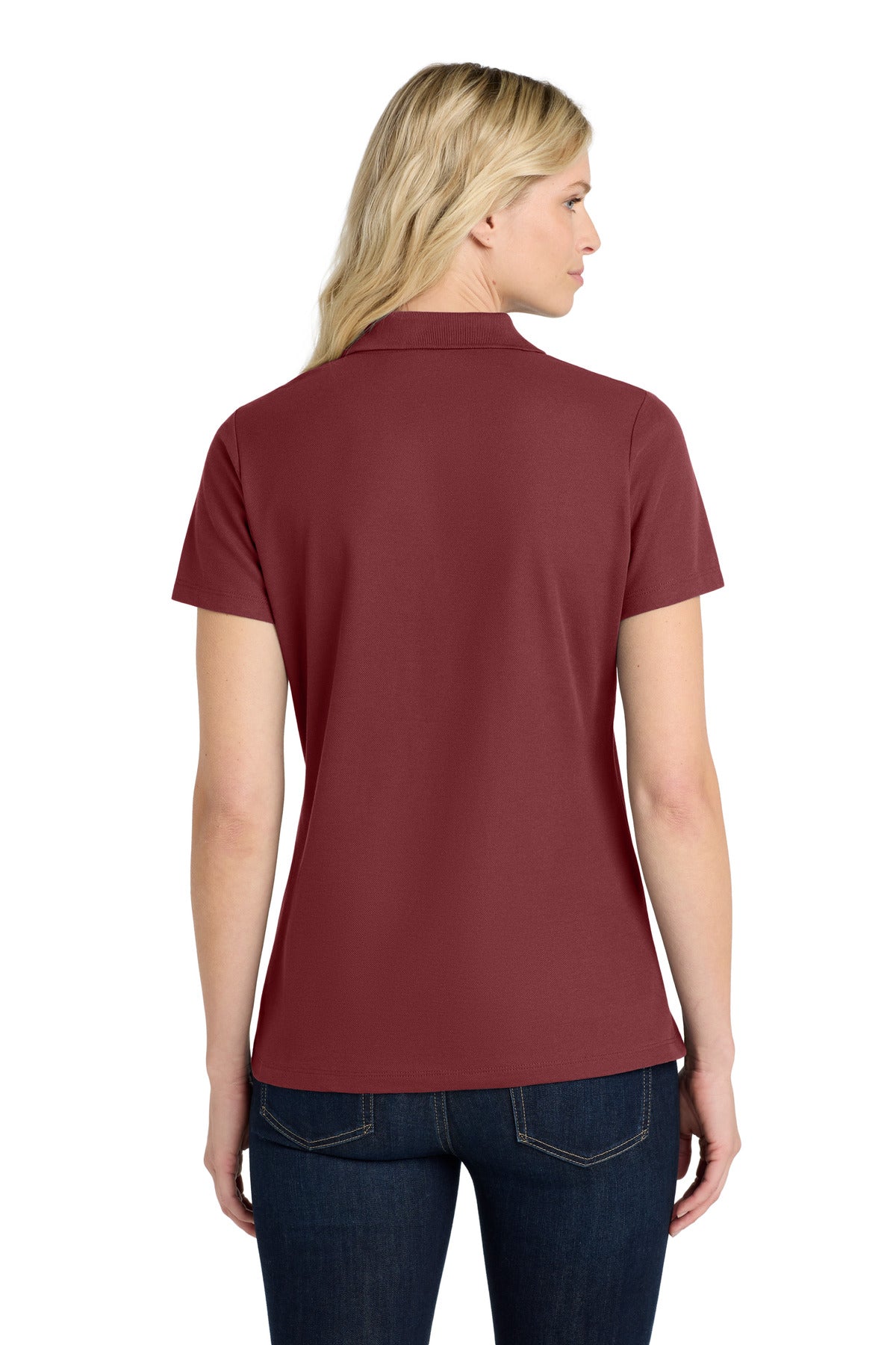 Port Authority Women's SuperPro React  Polo - Burgundy