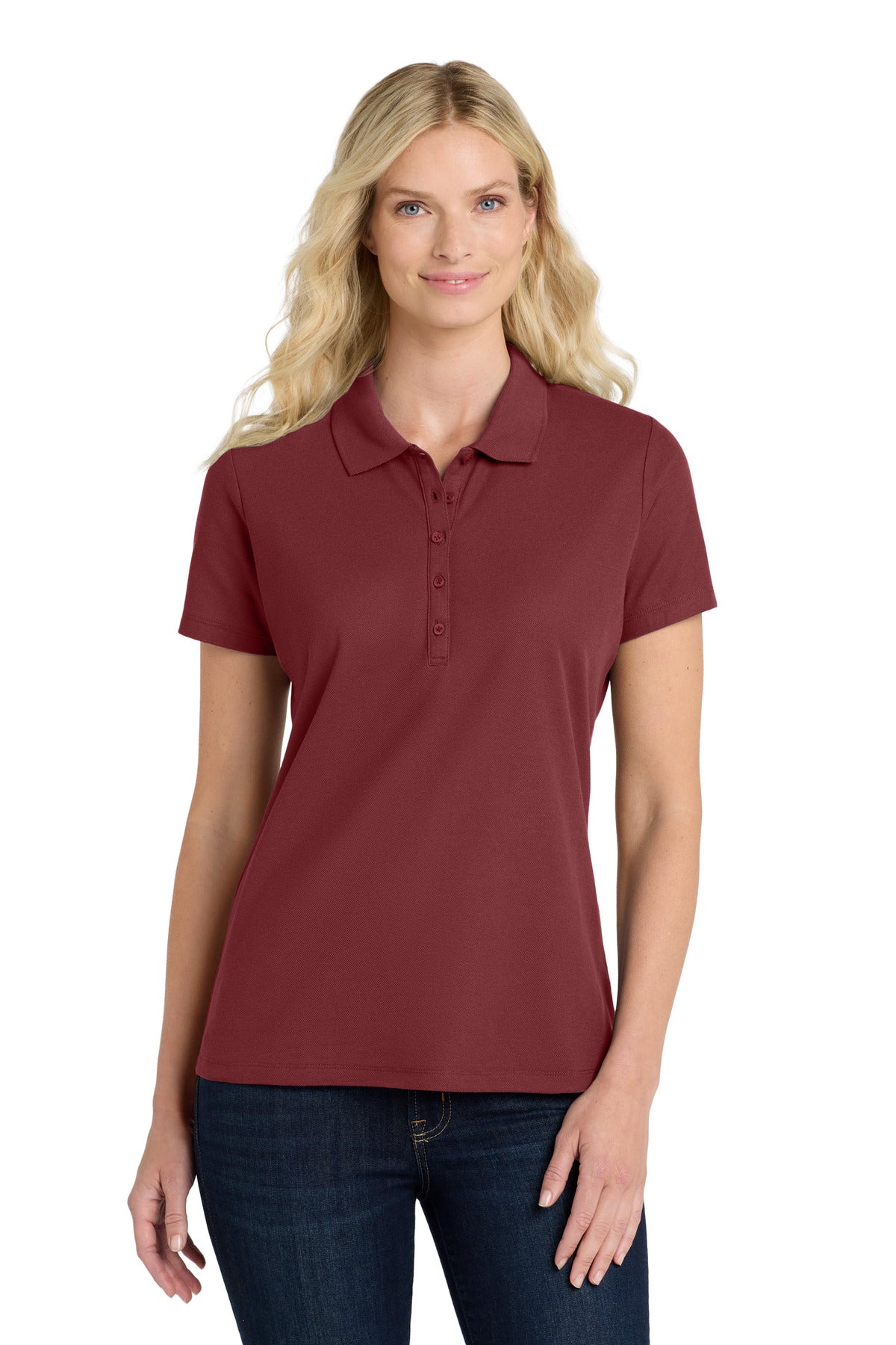 Port Authority Women's SuperPro React  Polo - Burgundy