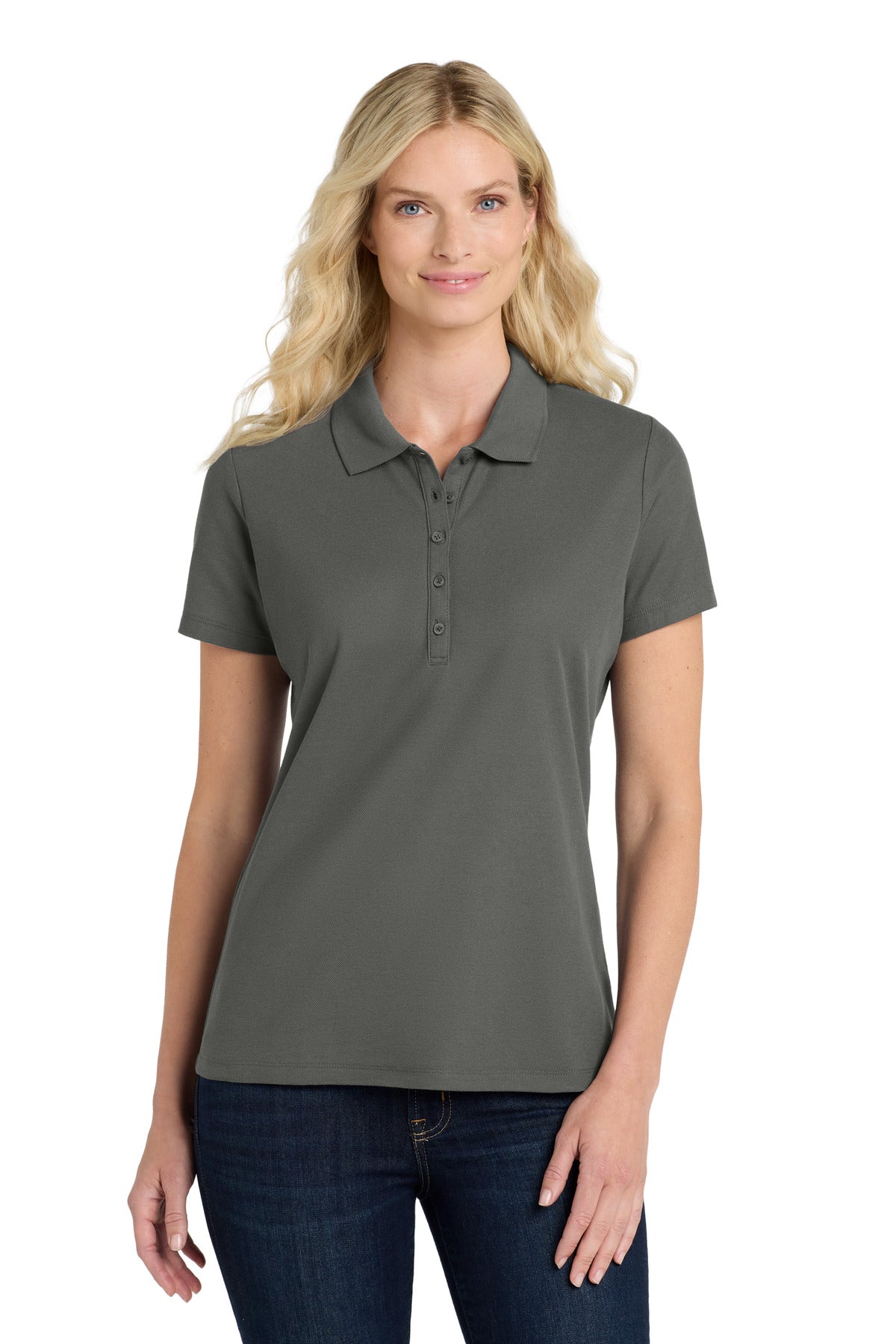 Port Authority Women's SuperPro React  Polo - Storm Grey