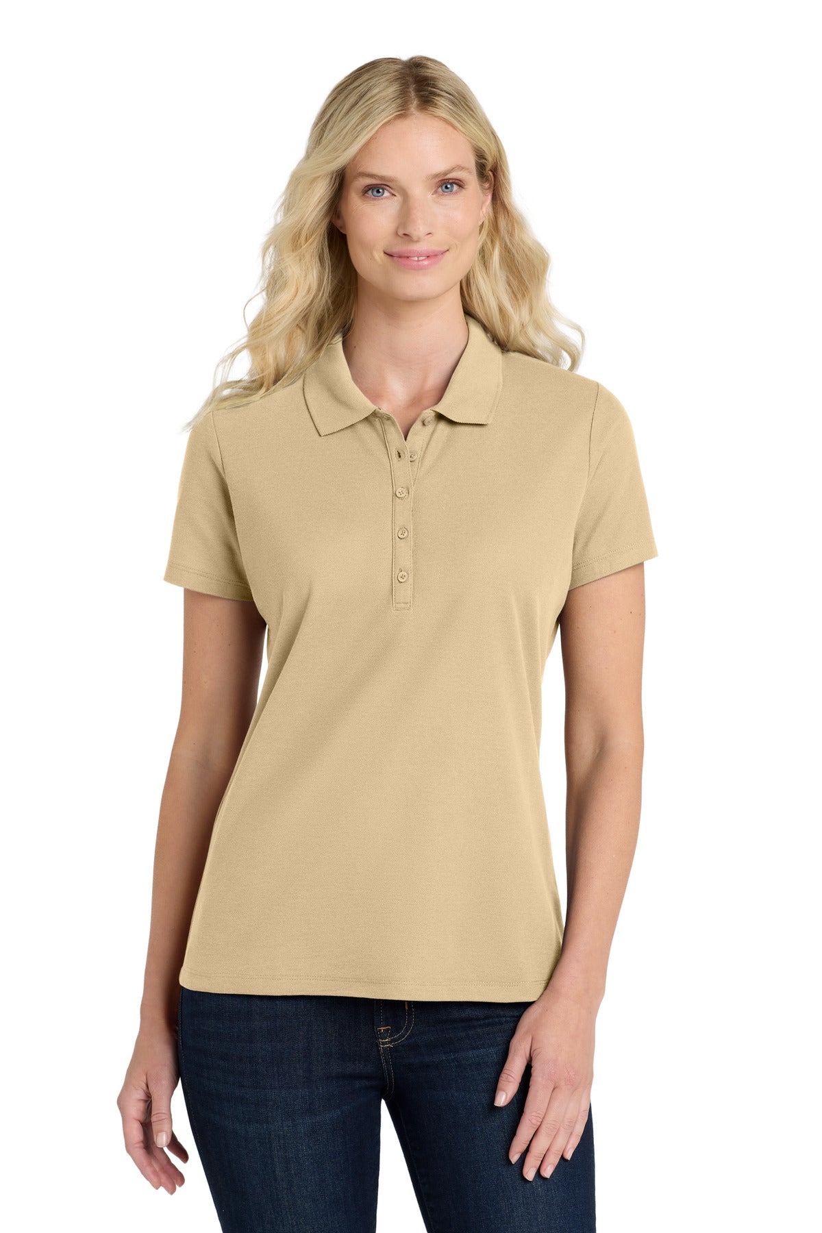 Port Authority Women's SuperPro React  Polo - Wheat