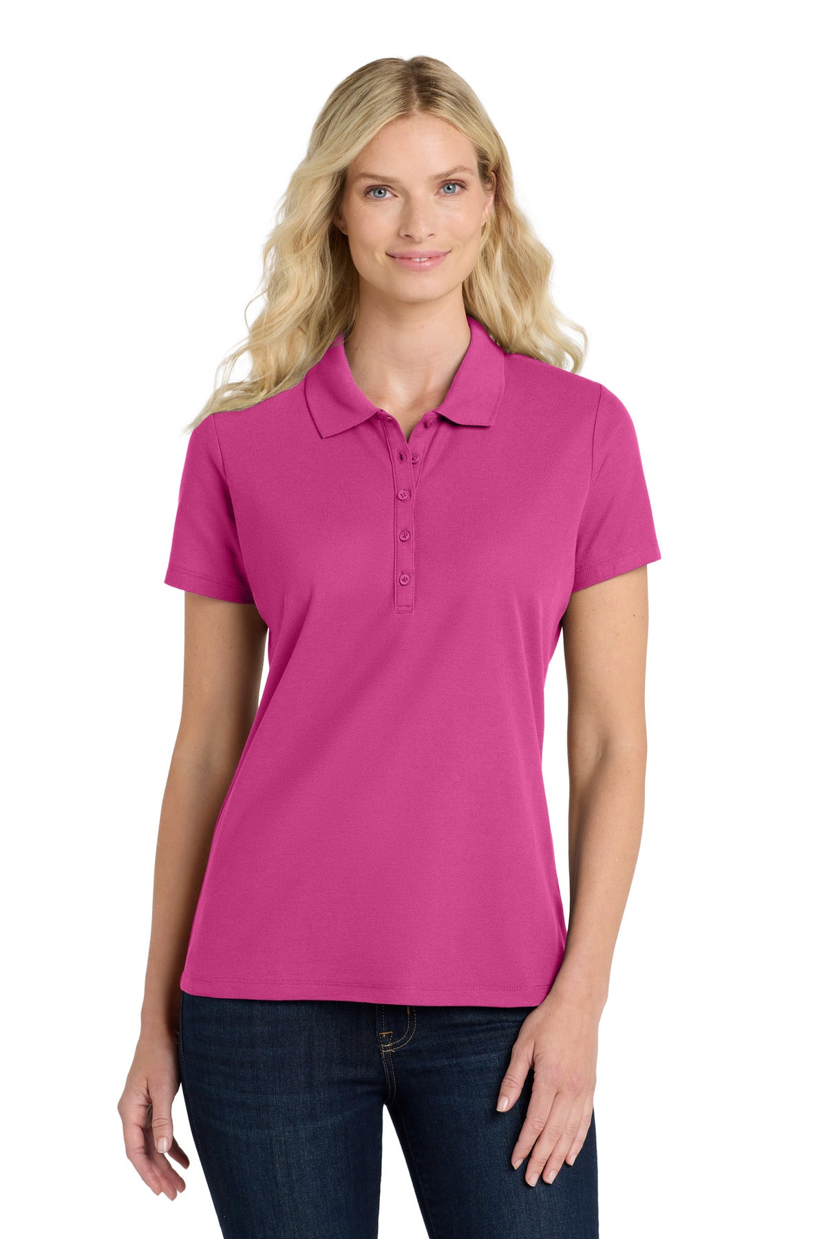 Port Authority Women's SuperPro React  Polo - Wild Berry
