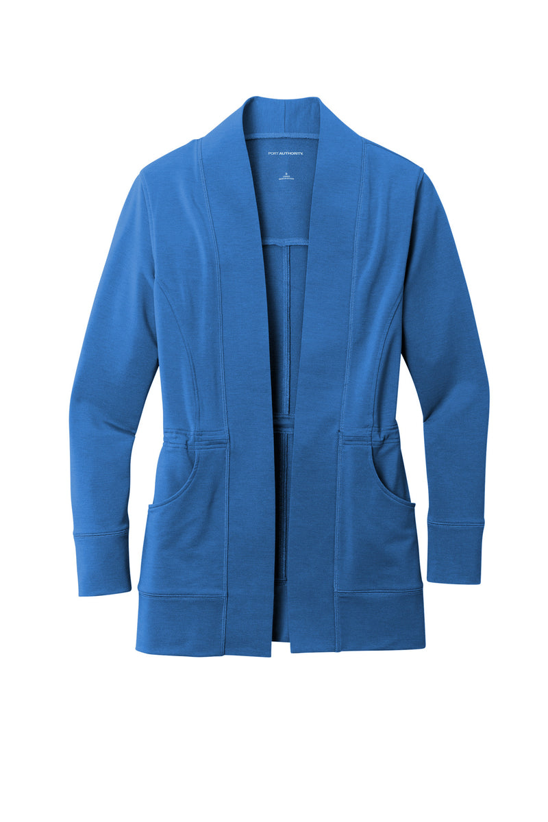 Port Authority Women's Microterry Cardigan - Aegean Blue