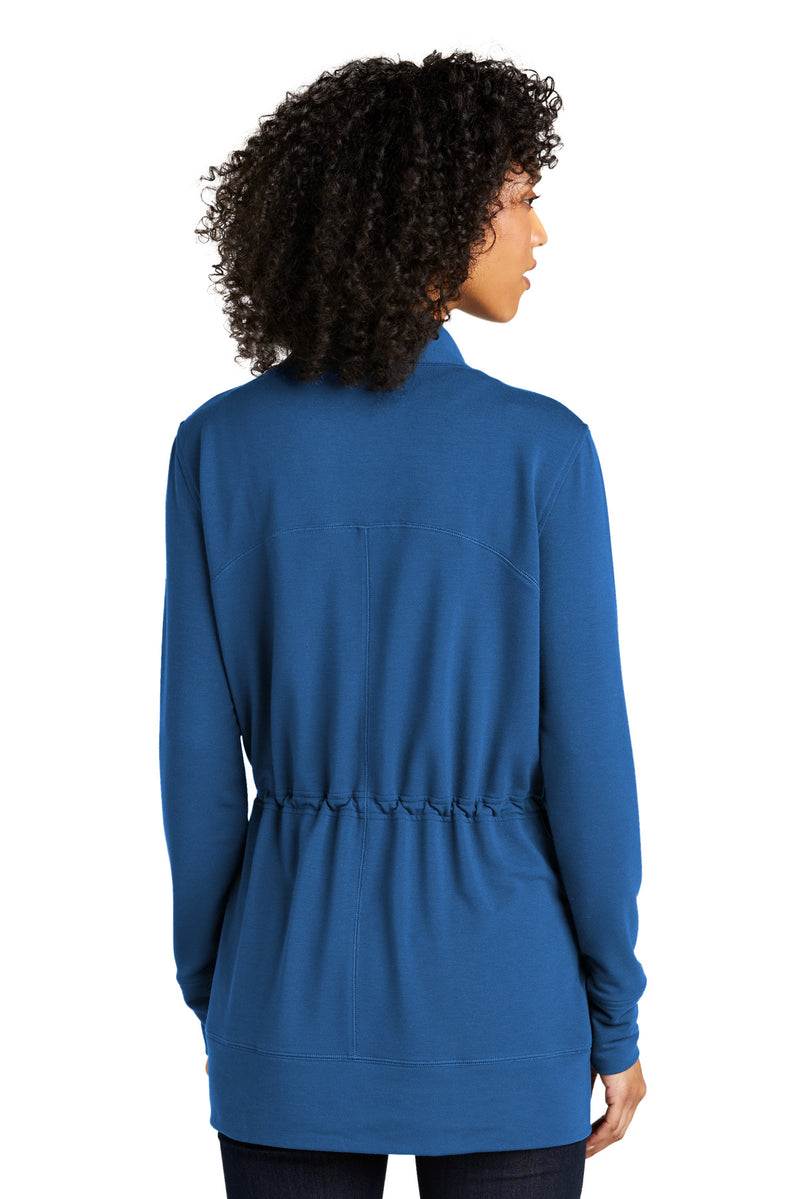 Port Authority Women's Microterry Cardigan - Aegean Blue