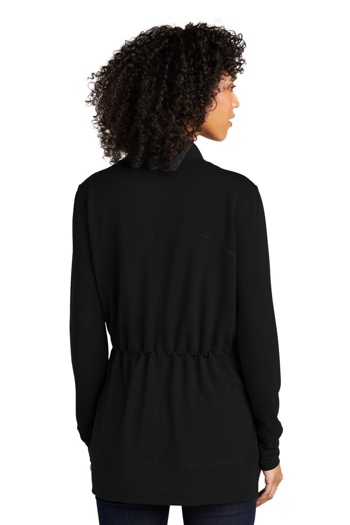 Port Authority Women's Microterry Cardigan - Deep Black