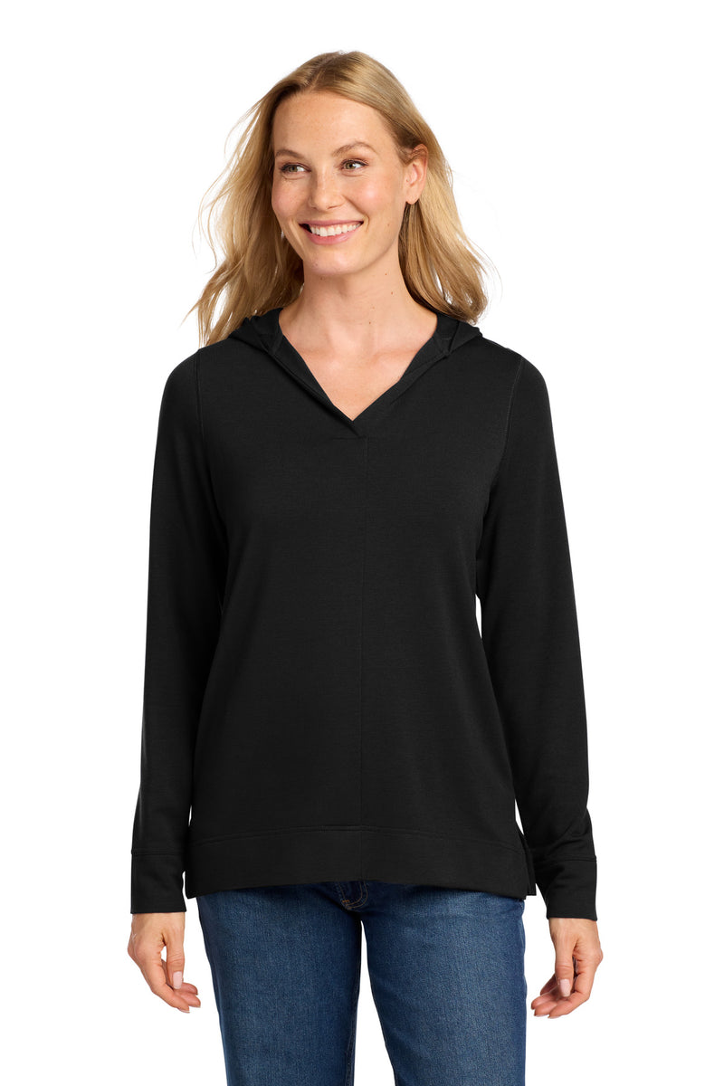Port Authority Women's Microterry Pullover Hoodie - Deep Black