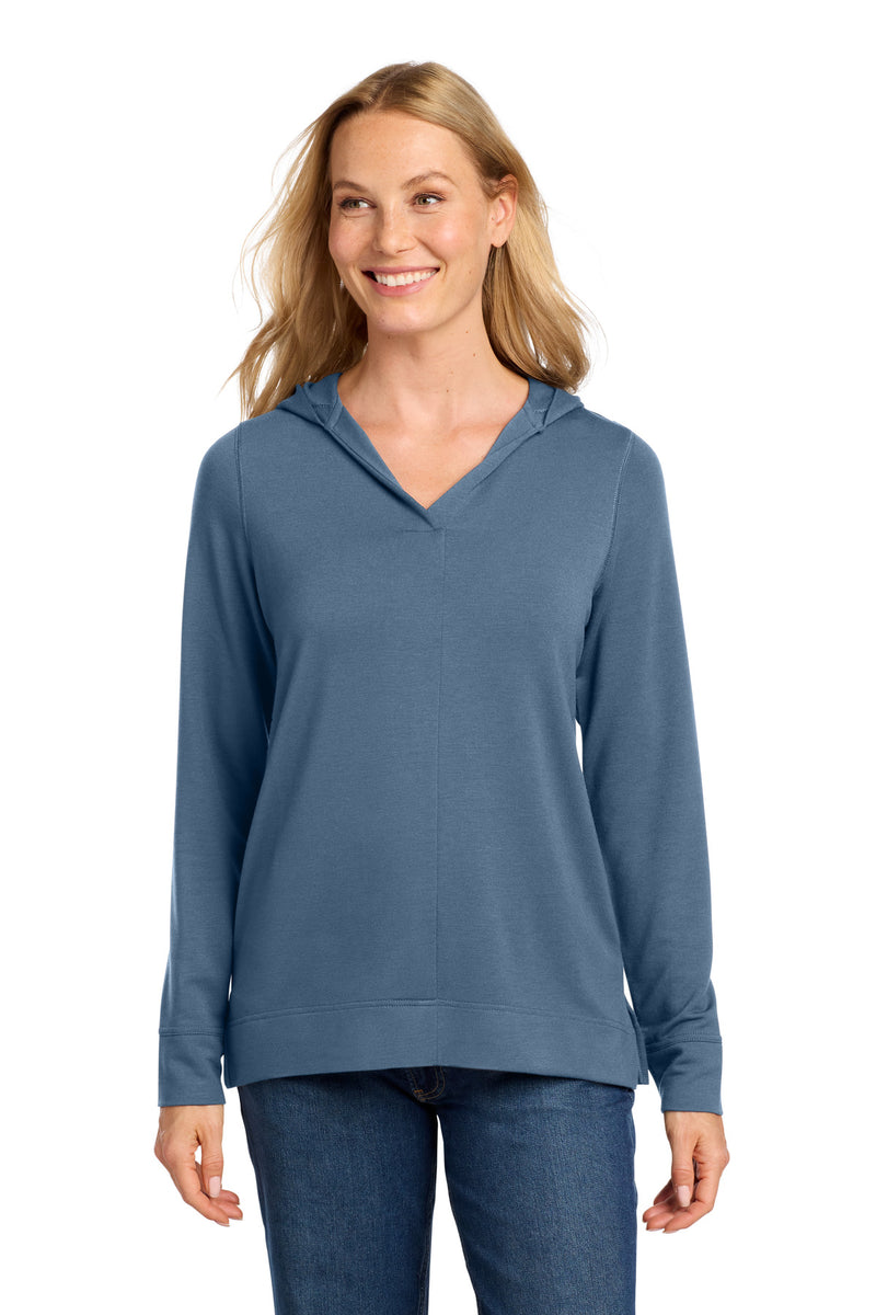 Port Authority Women's Microterry Pullover Hoodie - Dusk Blue