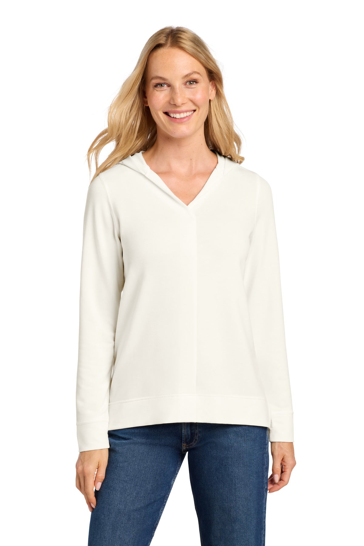 Port Authority Women's Microterry Pullover Hoodie - Ivory Chiffon