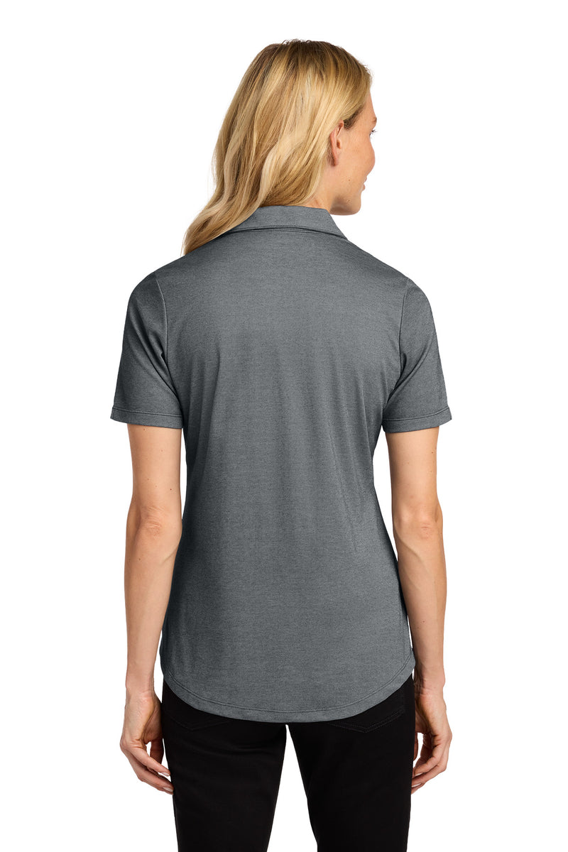 Port Authority Women's Fine Pique Blend Polo - Charcoal Heather