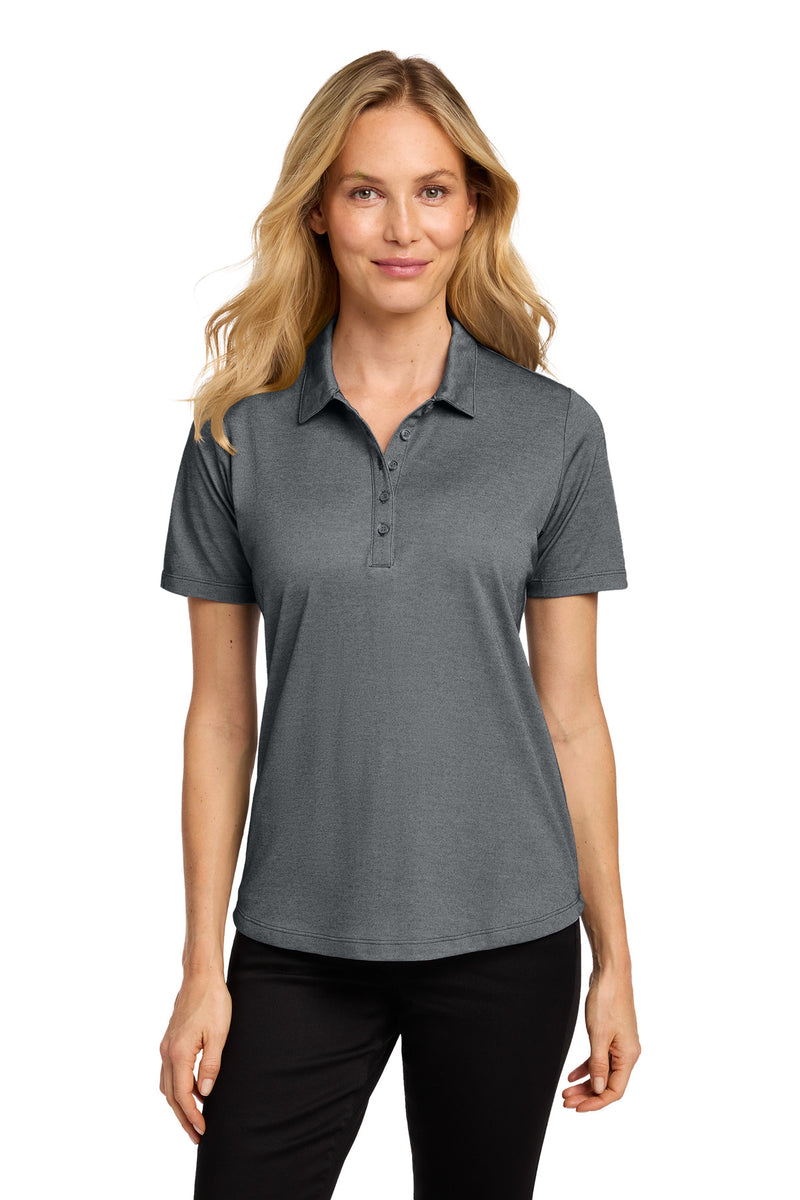 Port Authority Women's Fine Pique Blend Polo - Charcoal Heather