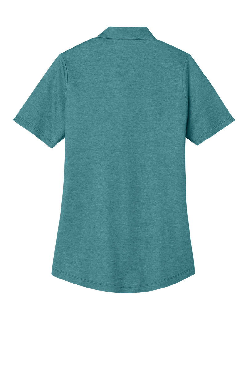 Port Authority Women's Fine Pique Blend Polo - Dark Teal Heather