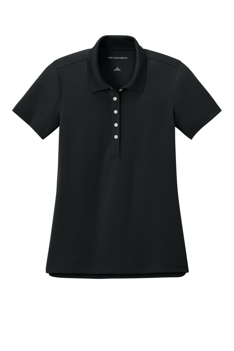Port Authority Women's Dry Zone Stain-Release Grid Polo - Deep Black