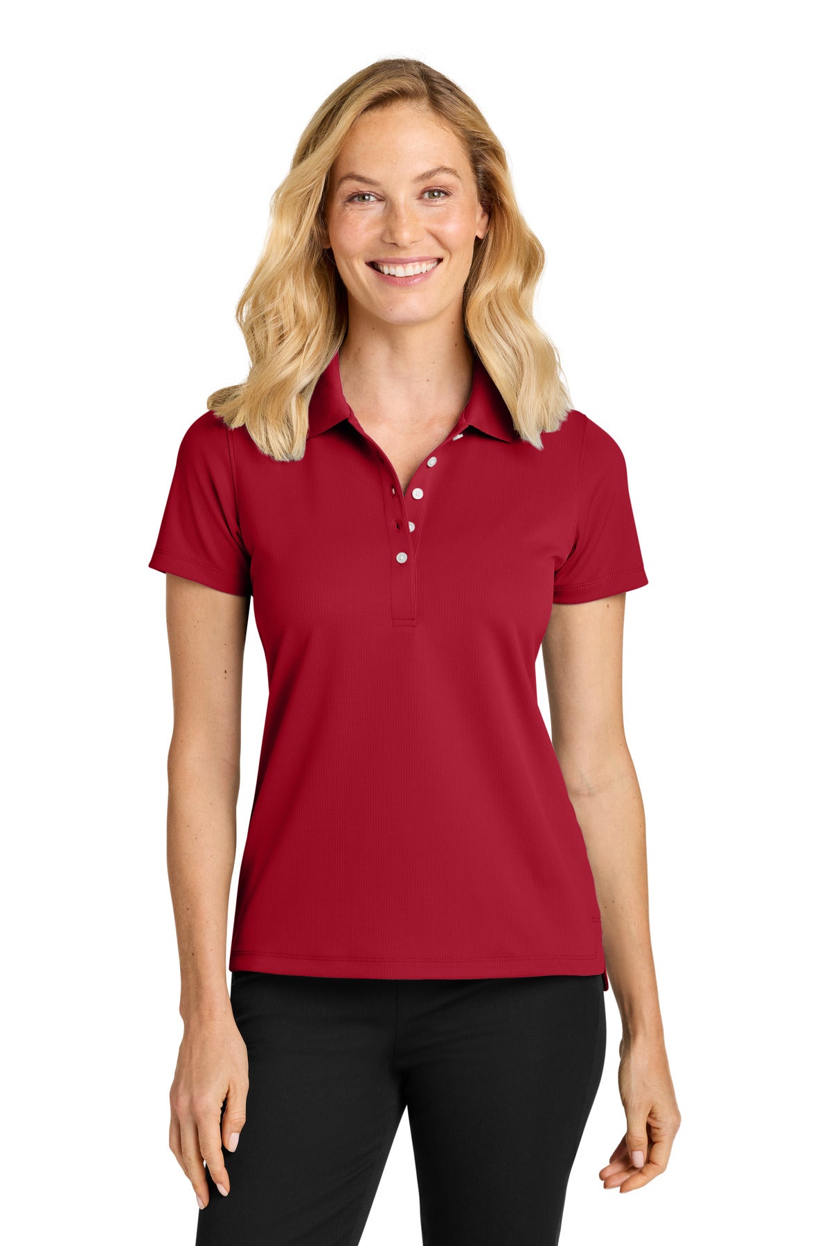 Port Authority Women's Dry Zone Stain-Release Grid Polo - Rich Red