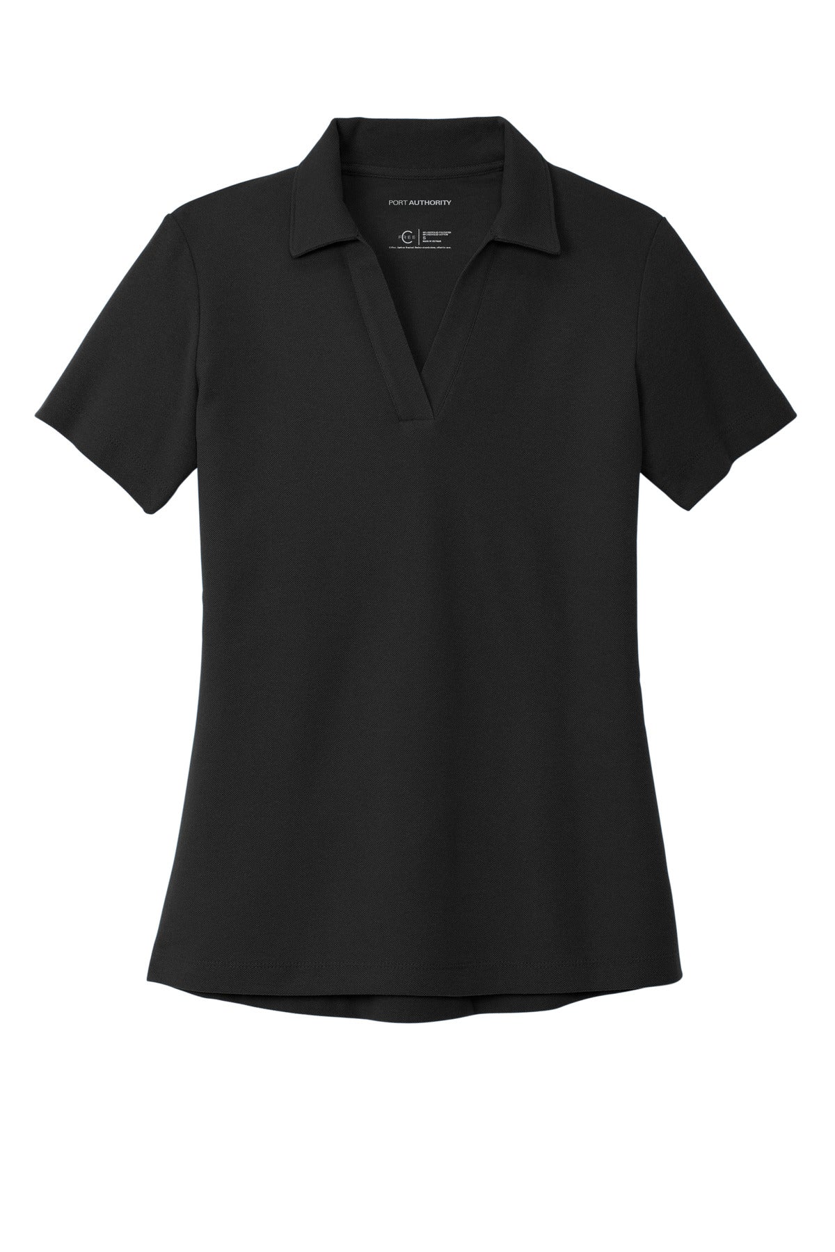 Port Authority Women's C-FREE Cotton Blend Pique Polo - Black