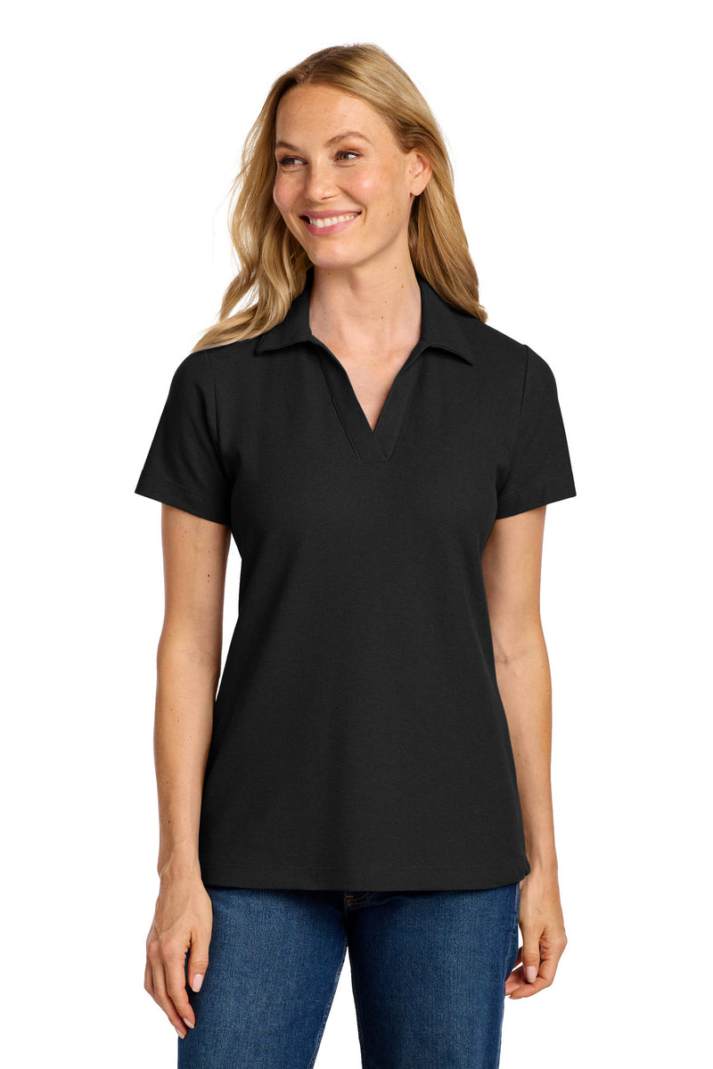 Port Authority Women's C-FREE Cotton Blend Pique Polo - Black