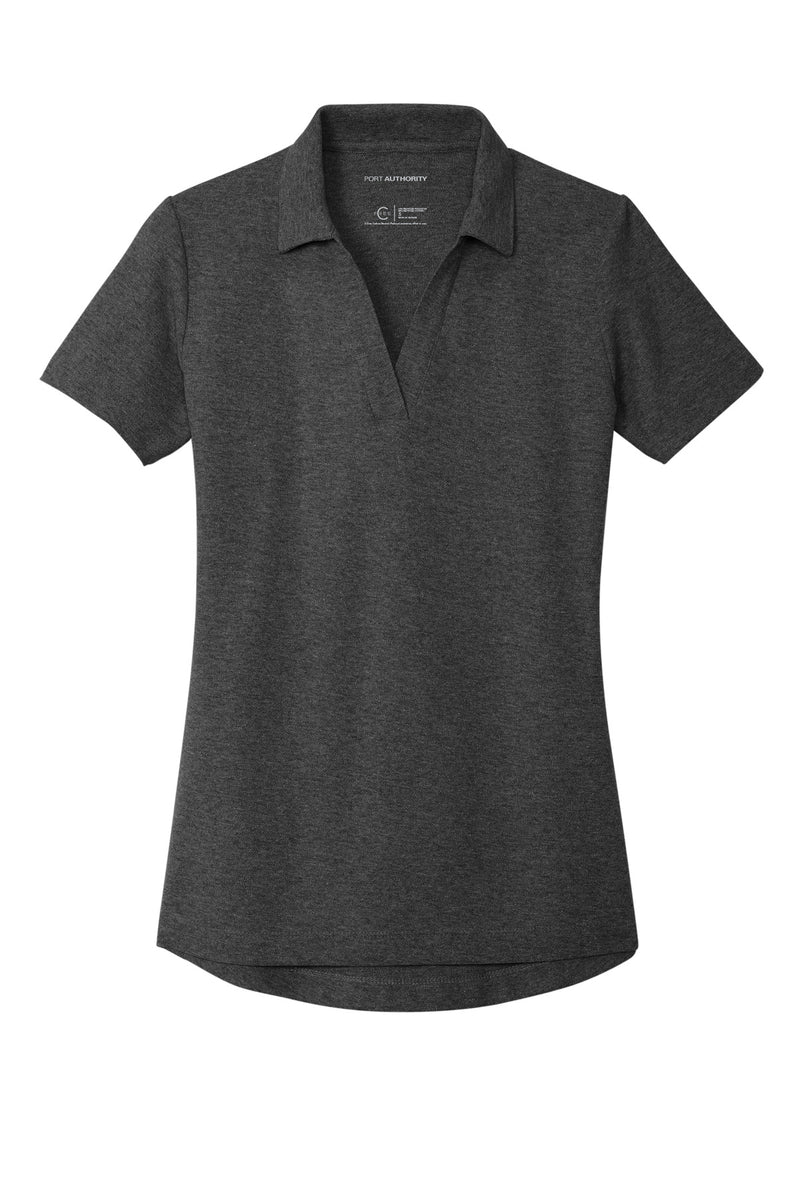 Port Authority Women's C-FREE Cotton Blend Pique Polo - Charcoal Heather