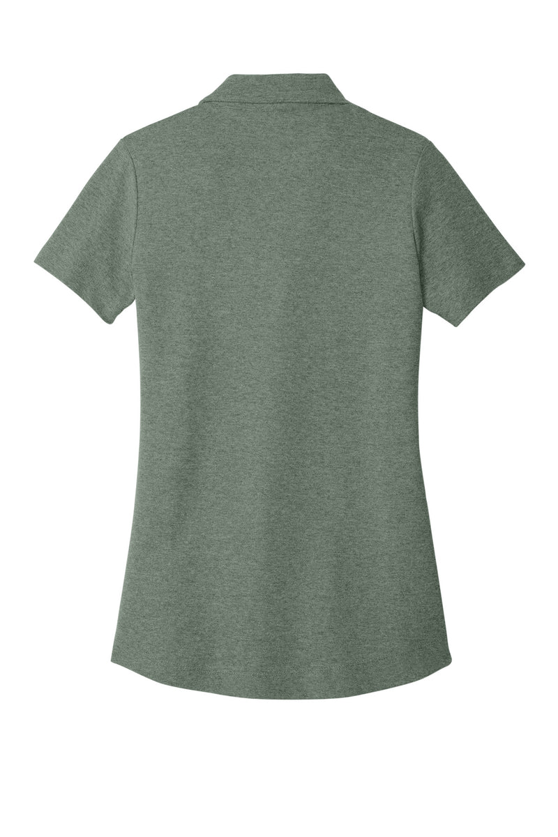 Port Authority Women's C-FREE Cotton Blend Pique Polo - Dark Green Heather