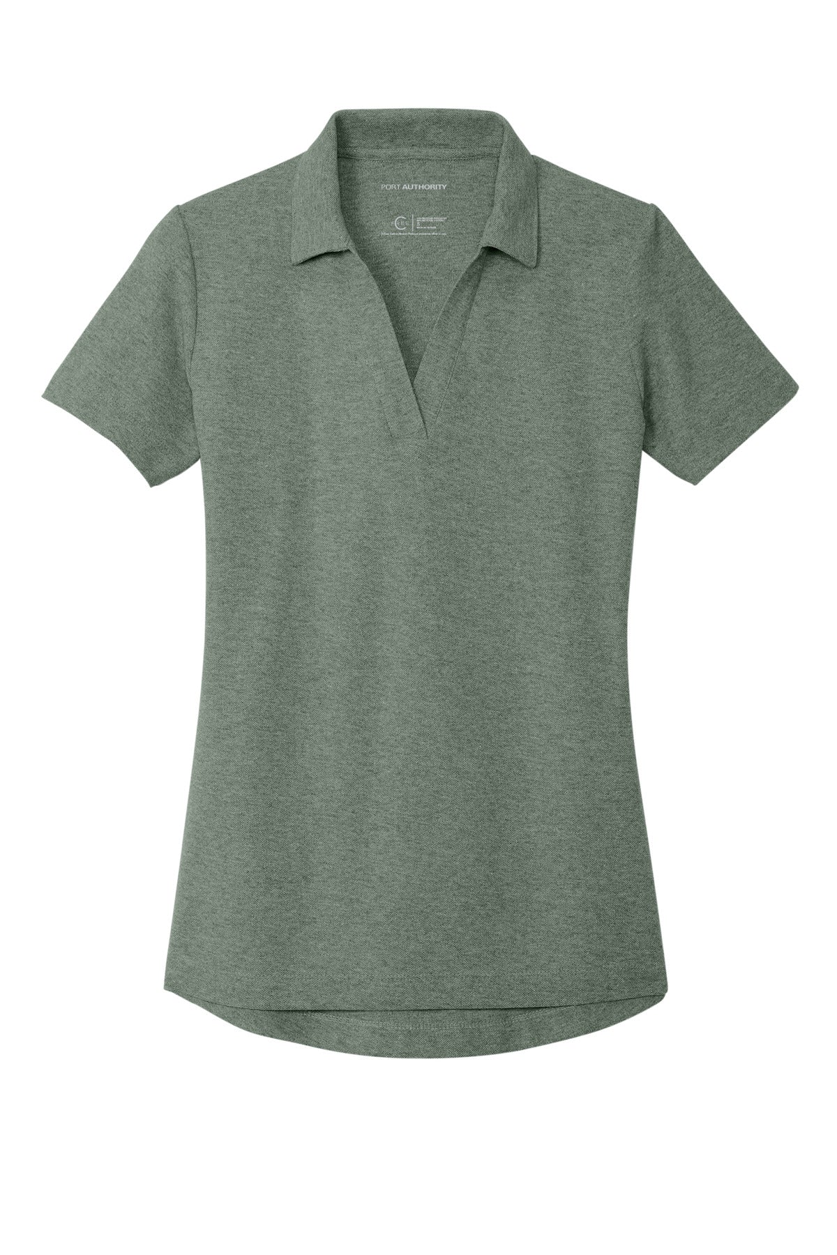 Port Authority Women's C-FREE Cotton Blend Pique Polo - Dark Green Heather