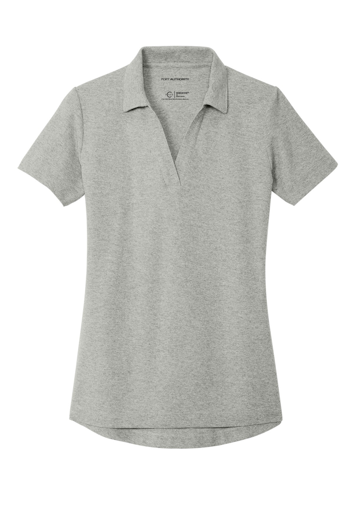 Port Authority Women's C-FREE Cotton Blend Pique Polo - Deep Smoke Heather