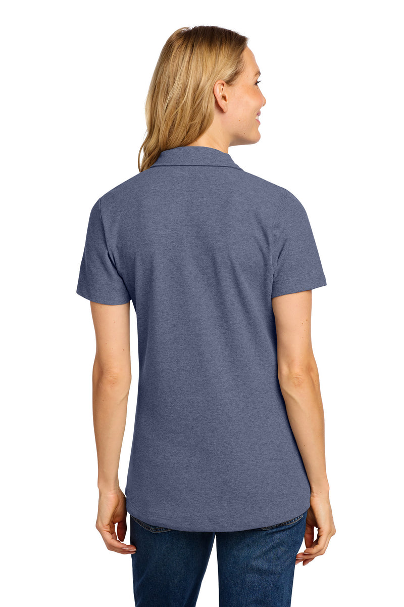 Port Authority Women's C-FREE Cotton Blend Pique Polo - Navy Heather