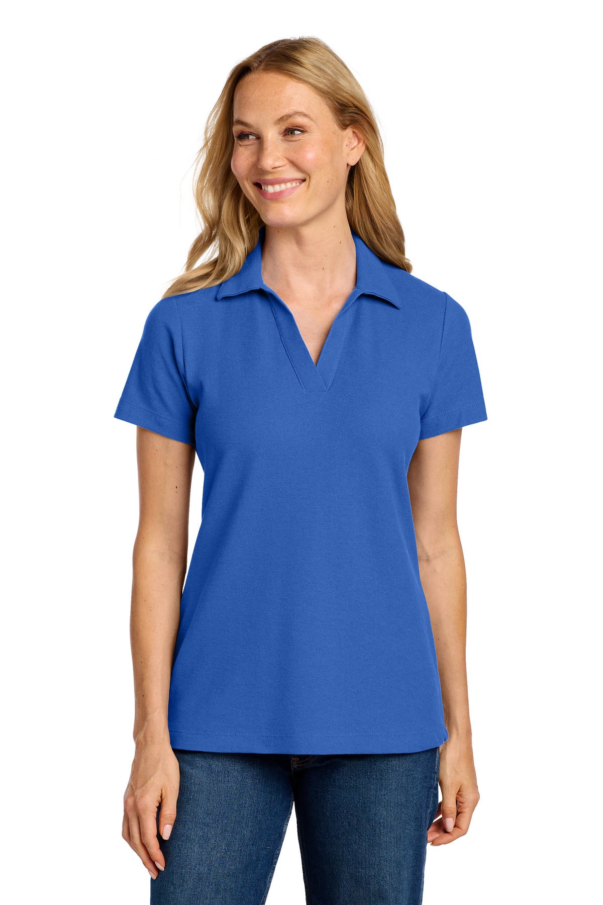 Port Authority Women's C-FREE Cotton Blend Pique Polo - True Blue