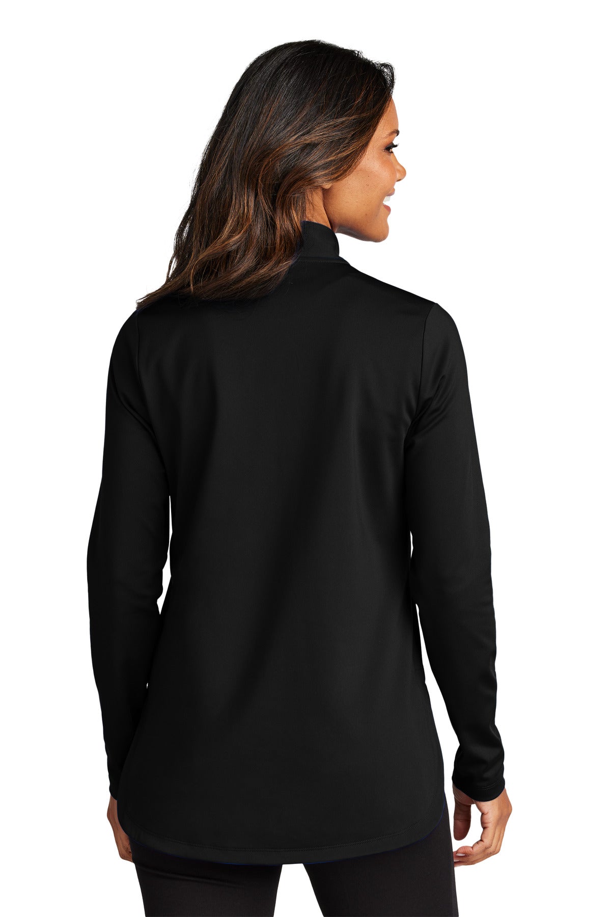 Port Authority Women's C-FREE Double Knit 1/4-Zip - Deep Black