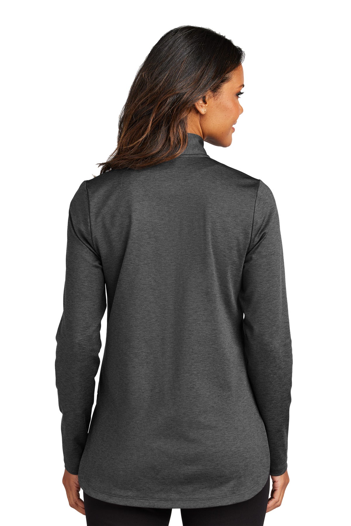 Port Authority Women's C-FREE Double Knit 1/4-Zip - Grey Steel Heather