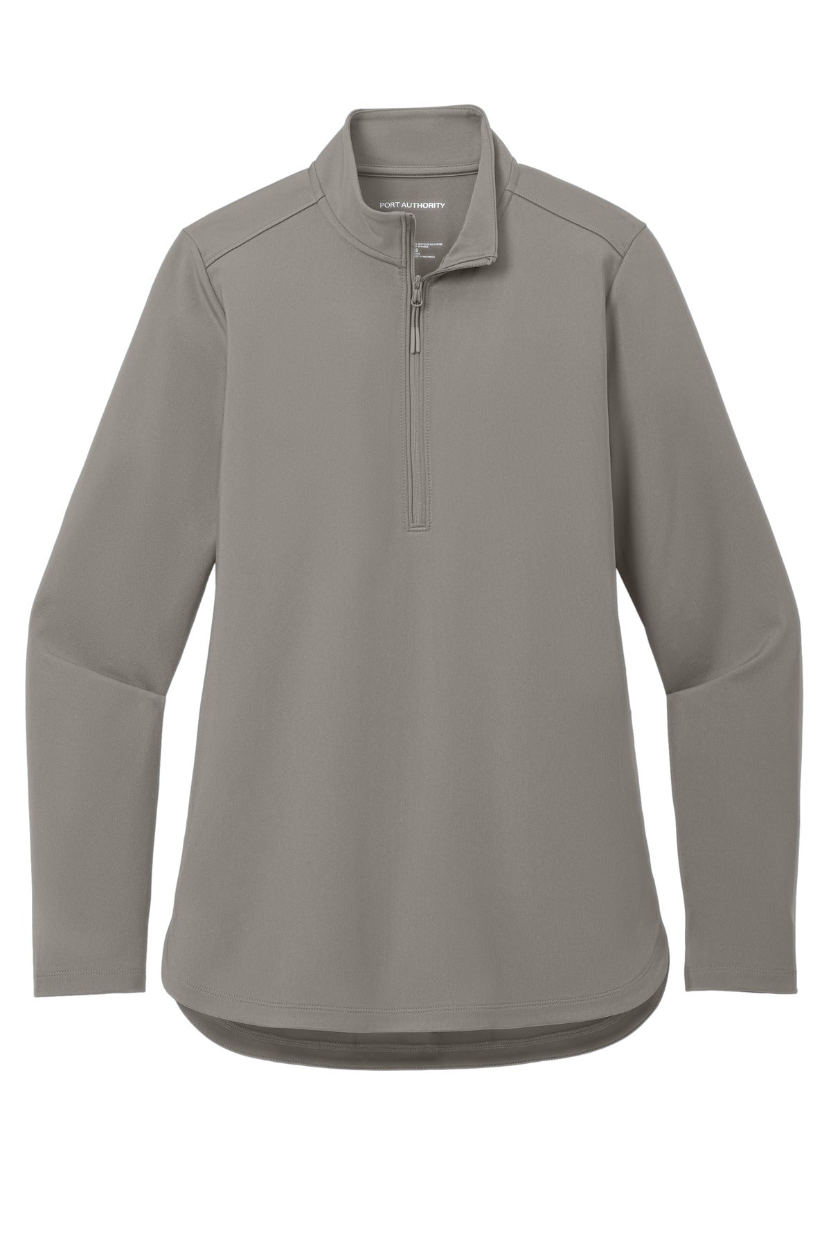 Port Authority Women's C-FREE Double Knit 1/4-Zip - Smoke Grey
