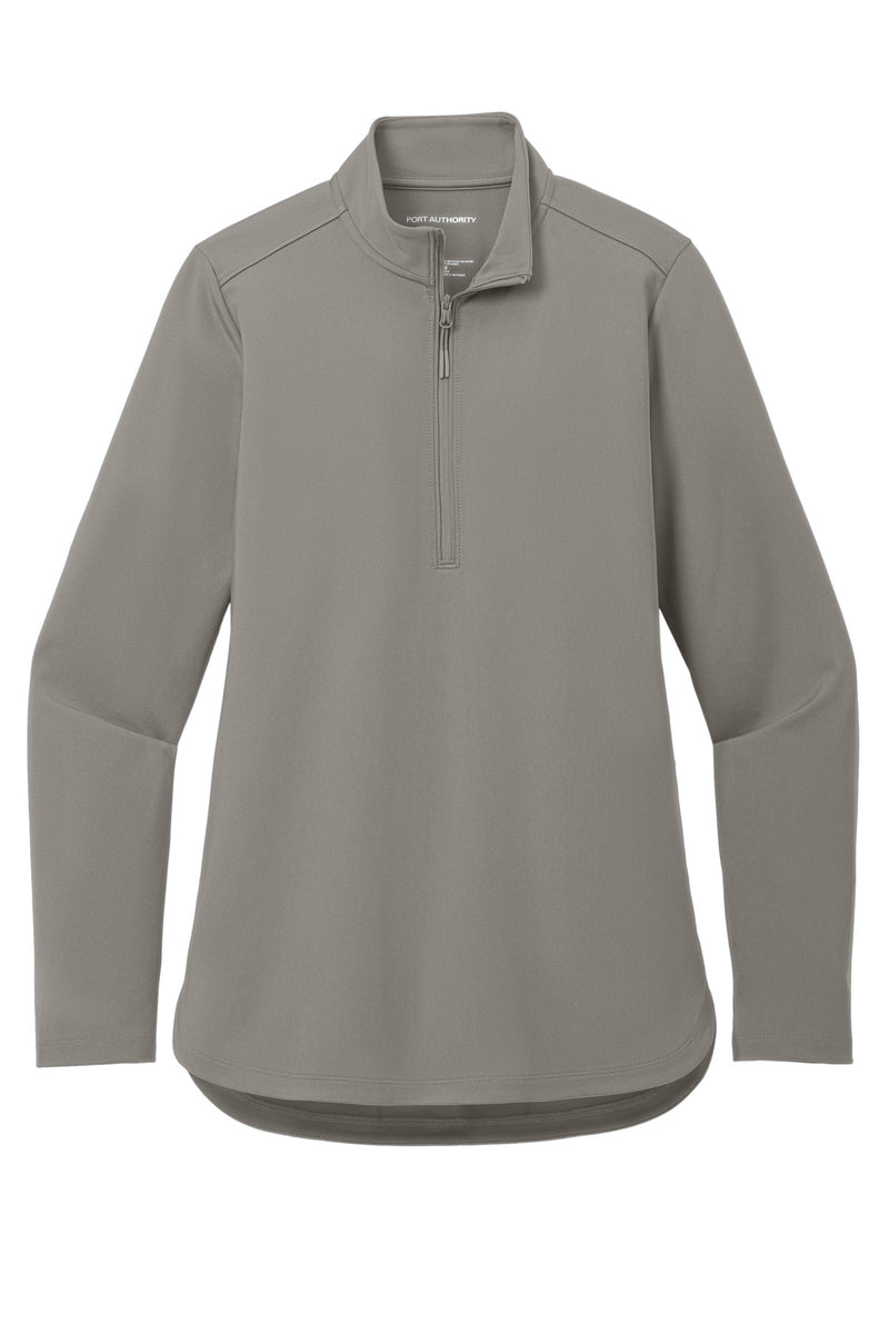 Port Authority Women's C-FREE Double Knit 1/4-Zip - Smoke Grey