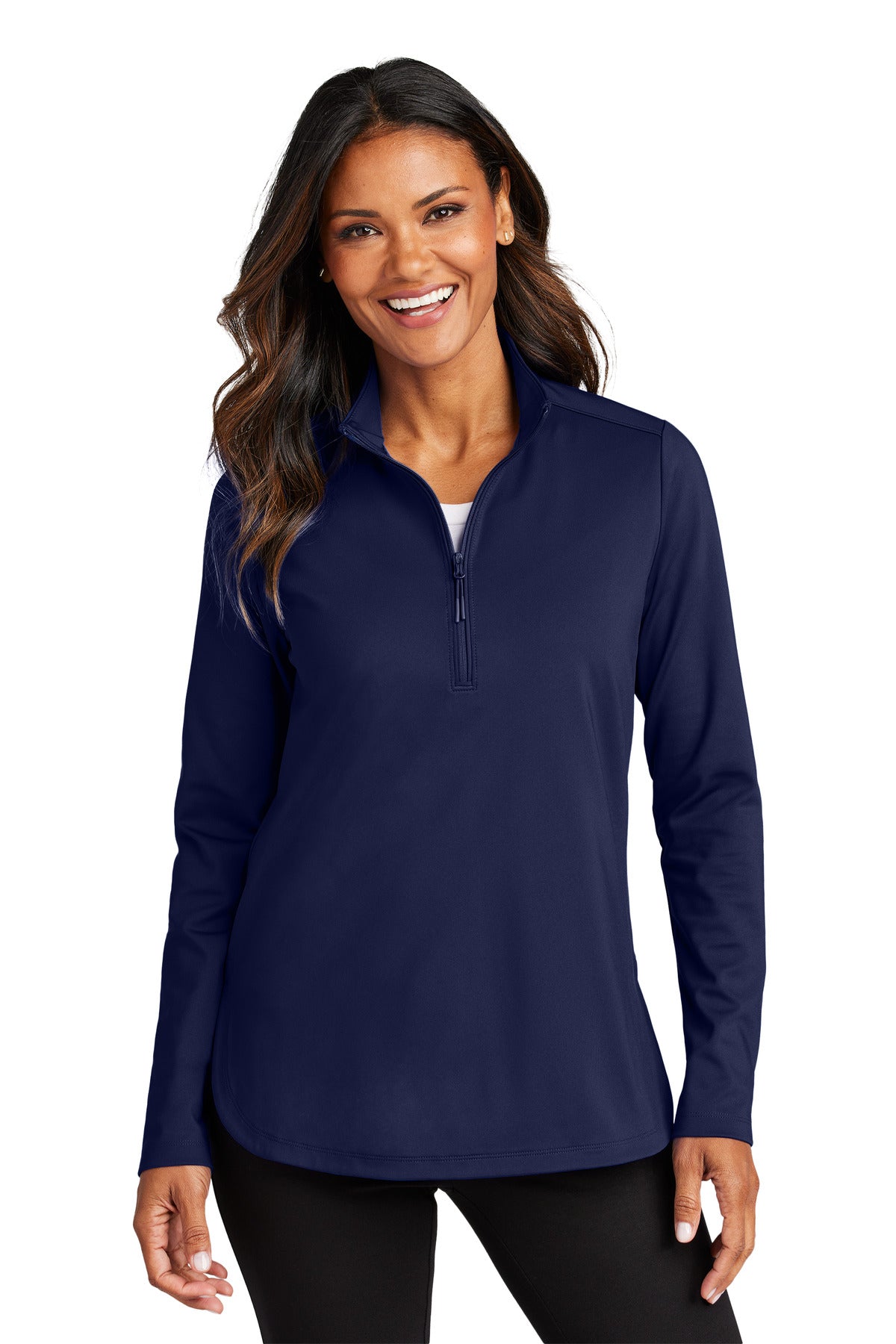 Port Authority Women's C-FREE Double Knit 1/4-Zip - True Navy