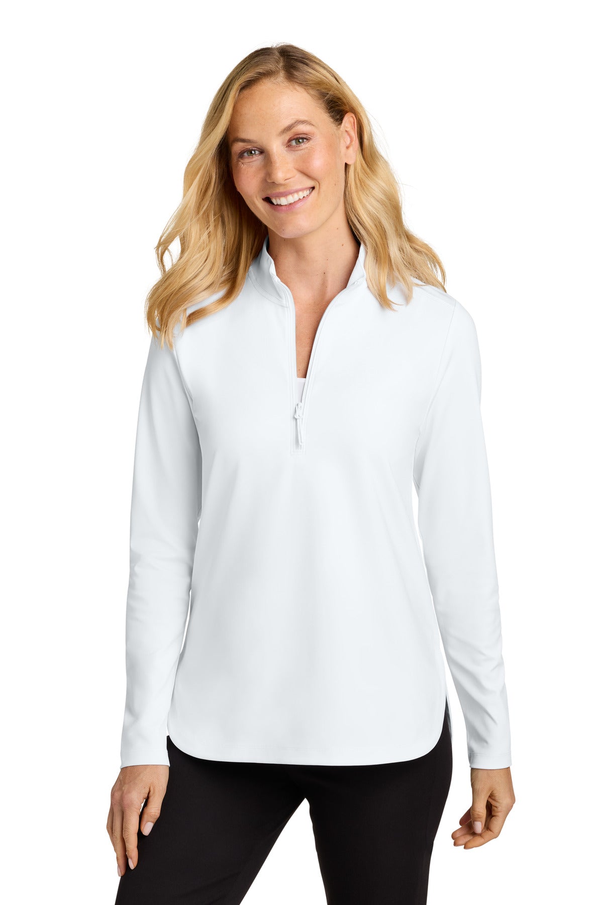 Port Authority Women's C-FREE Double Knit 1/4-Zip - White