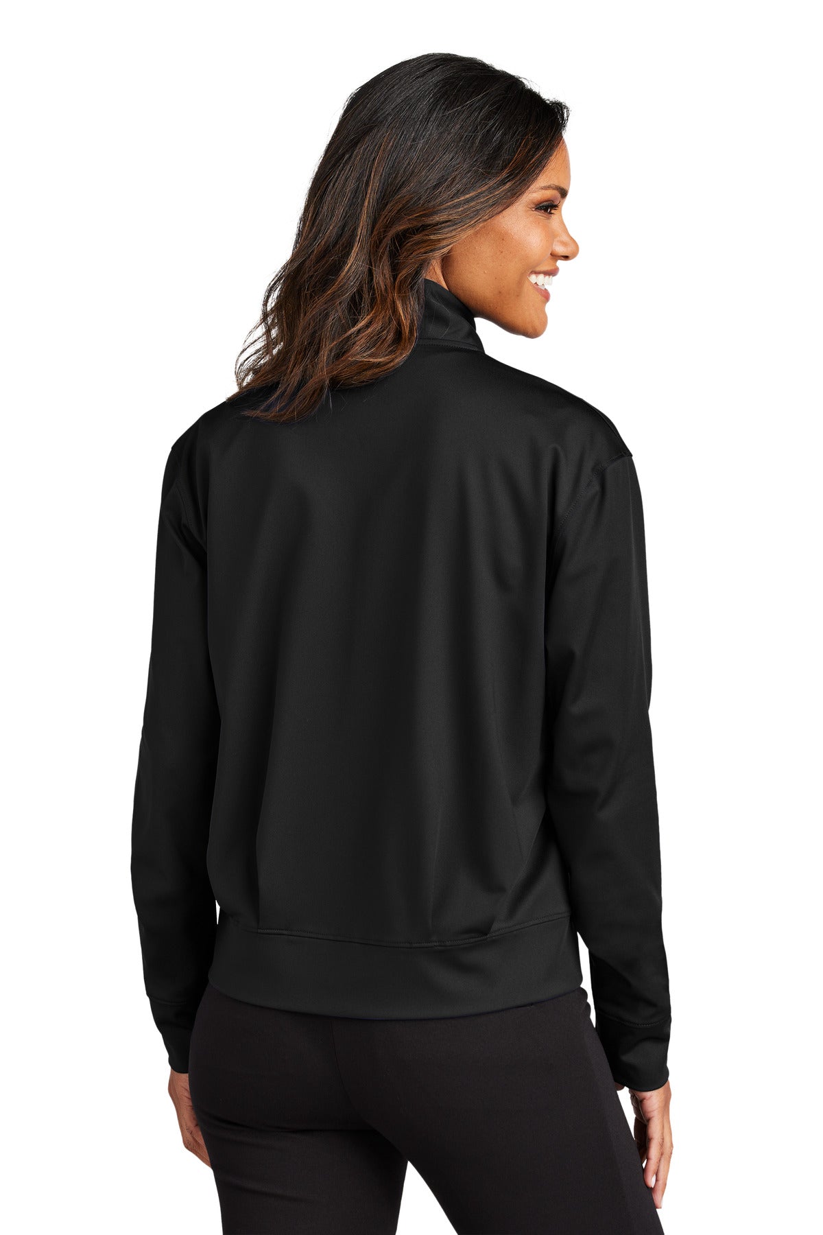 Port Authority Women's C-FREE Double Knit Full-Zip - Deep Black