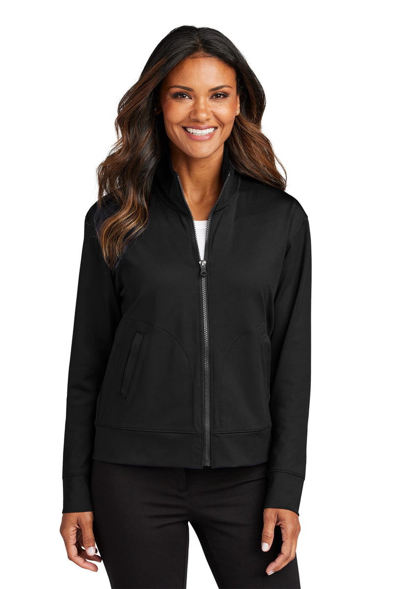 Port Authority Women's C-FREE Double Knit Full-Zip - Deep Black