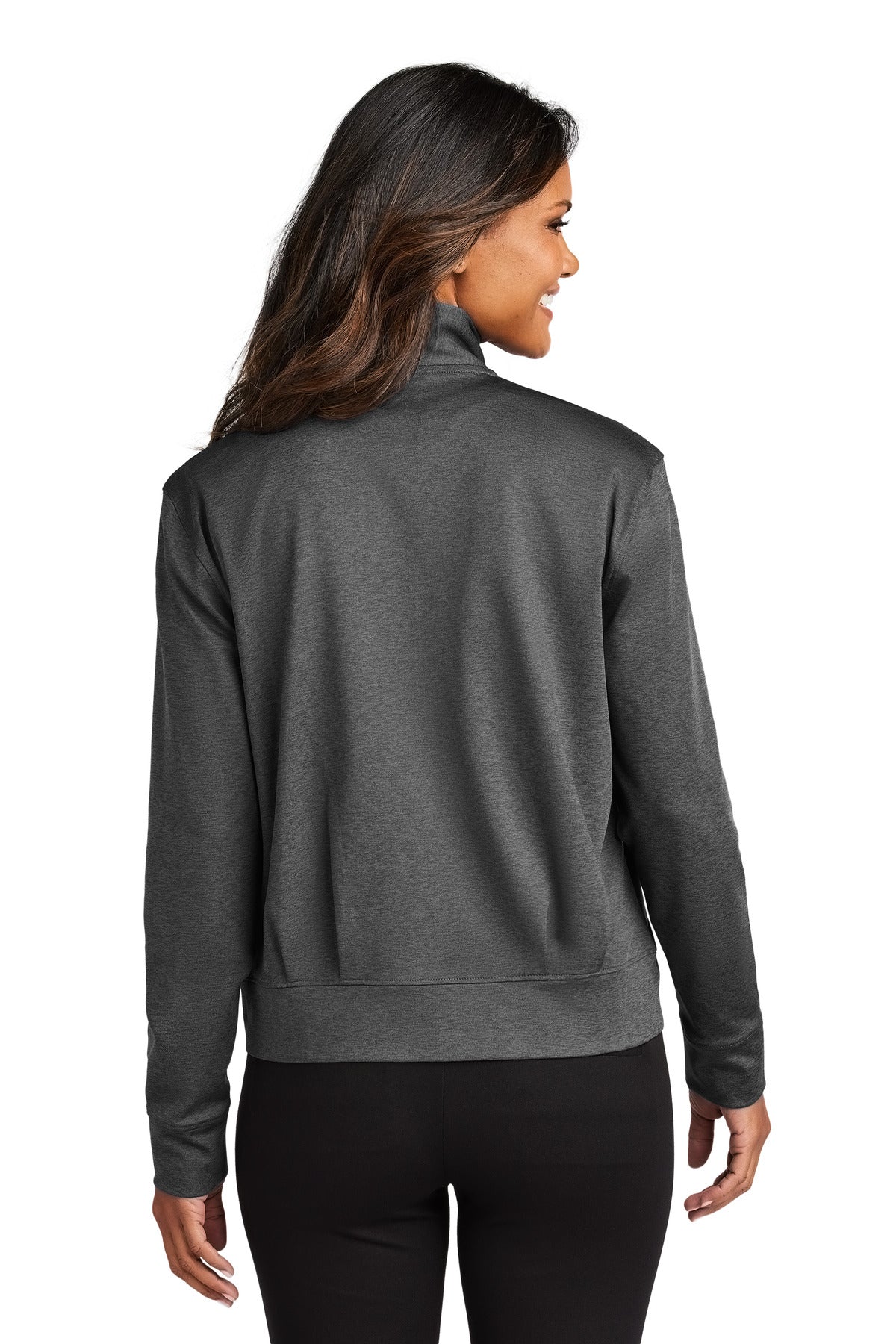 Port Authority Women's C-FREE Double Knit Full-Zip - Grey Steel Heather