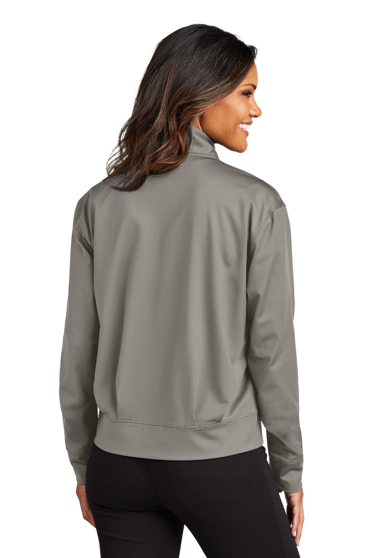 Port Authority Women's C-FREE Double Knit Full-Zip - Smoke Grey
