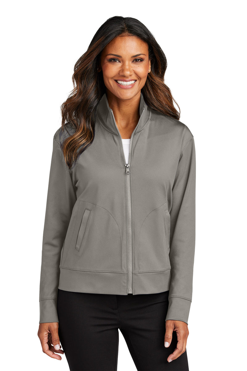 Port Authority Women's C-FREE Double Knit Full-Zip - Smoke Grey
