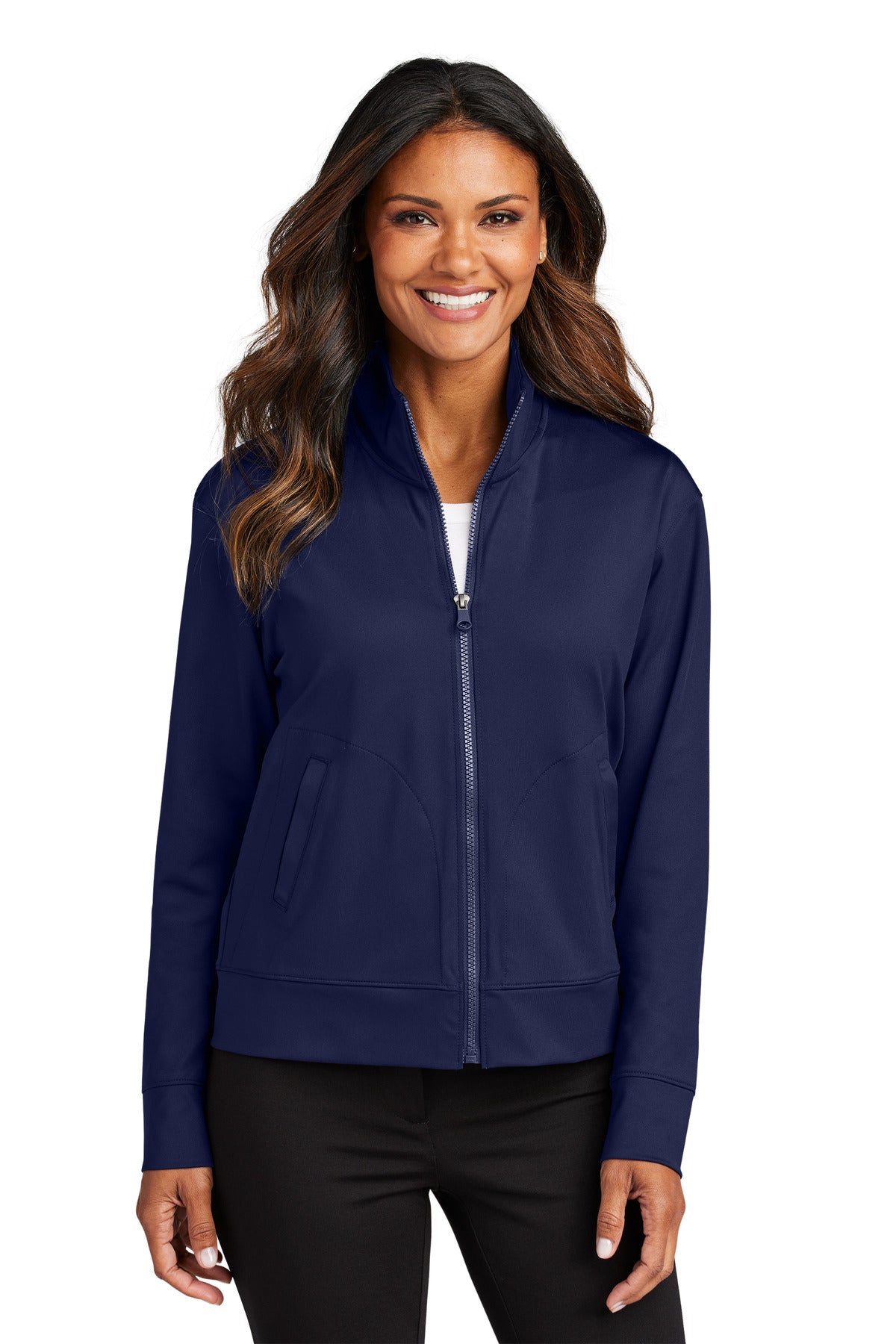 Port Authority Women's C-FREE Double Knit Full-Zip - True Navy