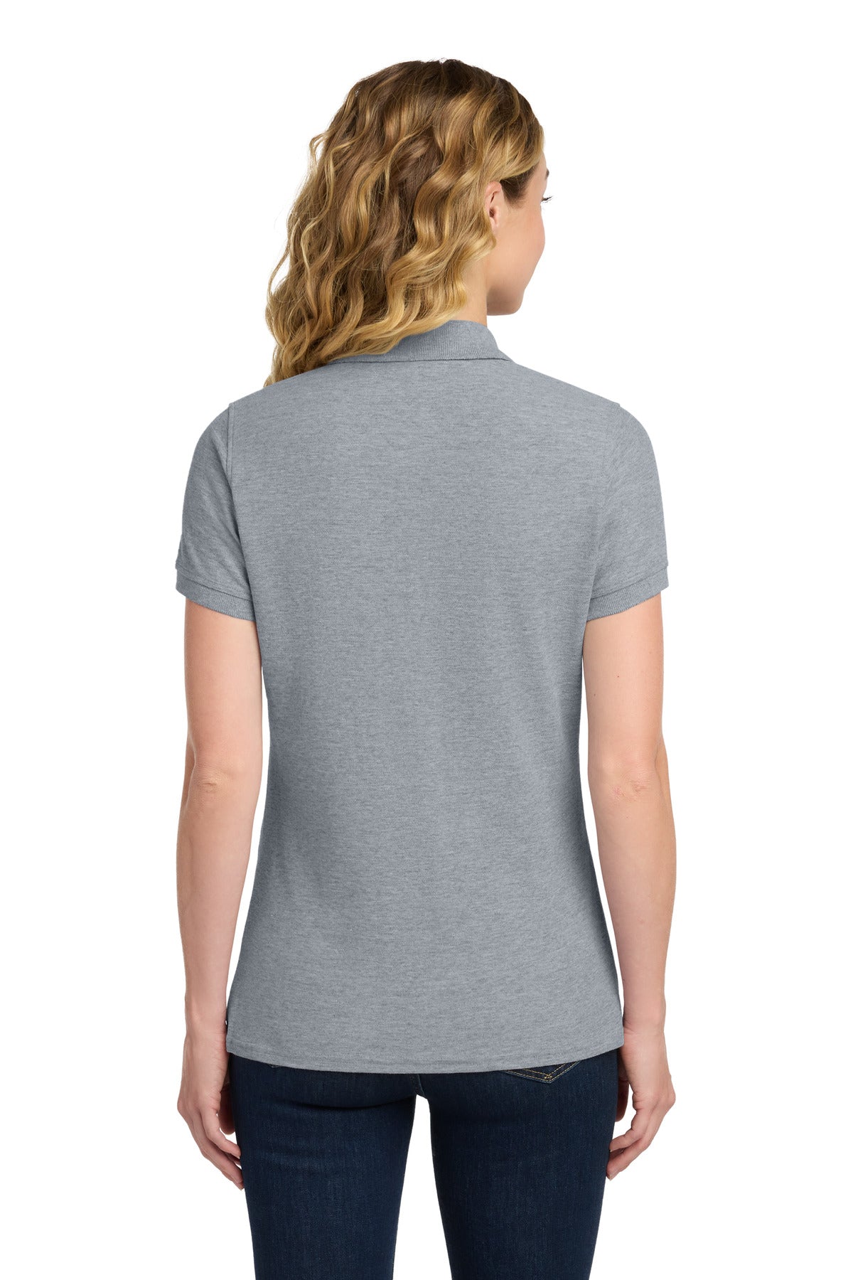 Port & Co Women's Core Blend Pique Polo - Athletic Heather