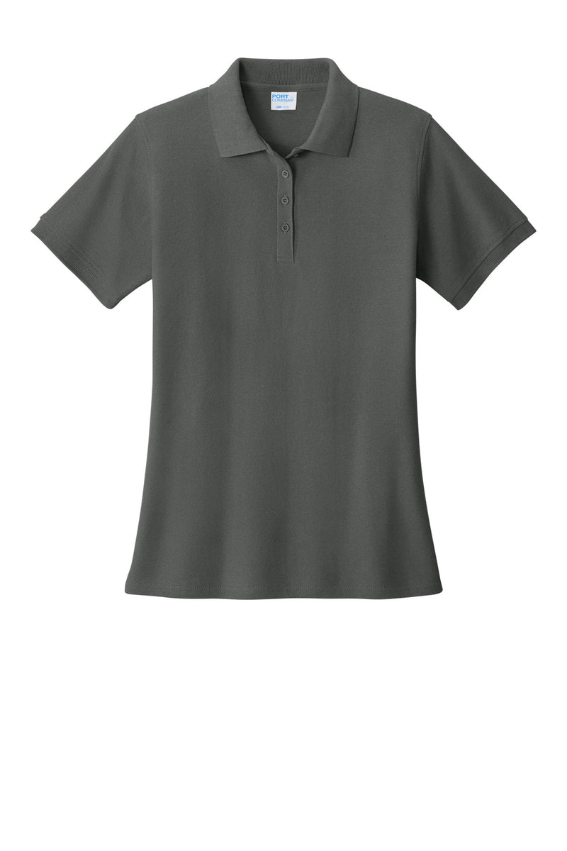 Port & Co Women's Core Blend Pique Polo - Charcoal