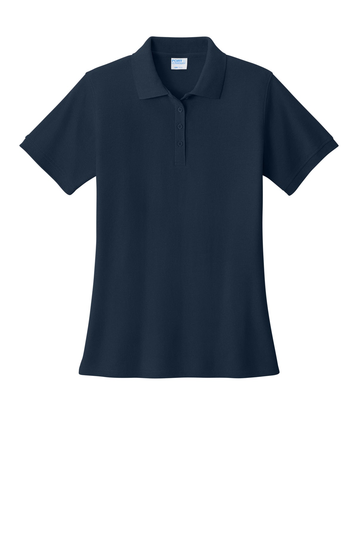 Port & Co Women's Core Blend Pique Polo - Deep Navy