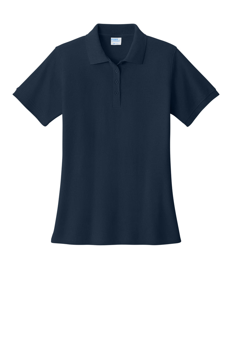 Port & Co Women's Core Blend Pique Polo - Deep Navy