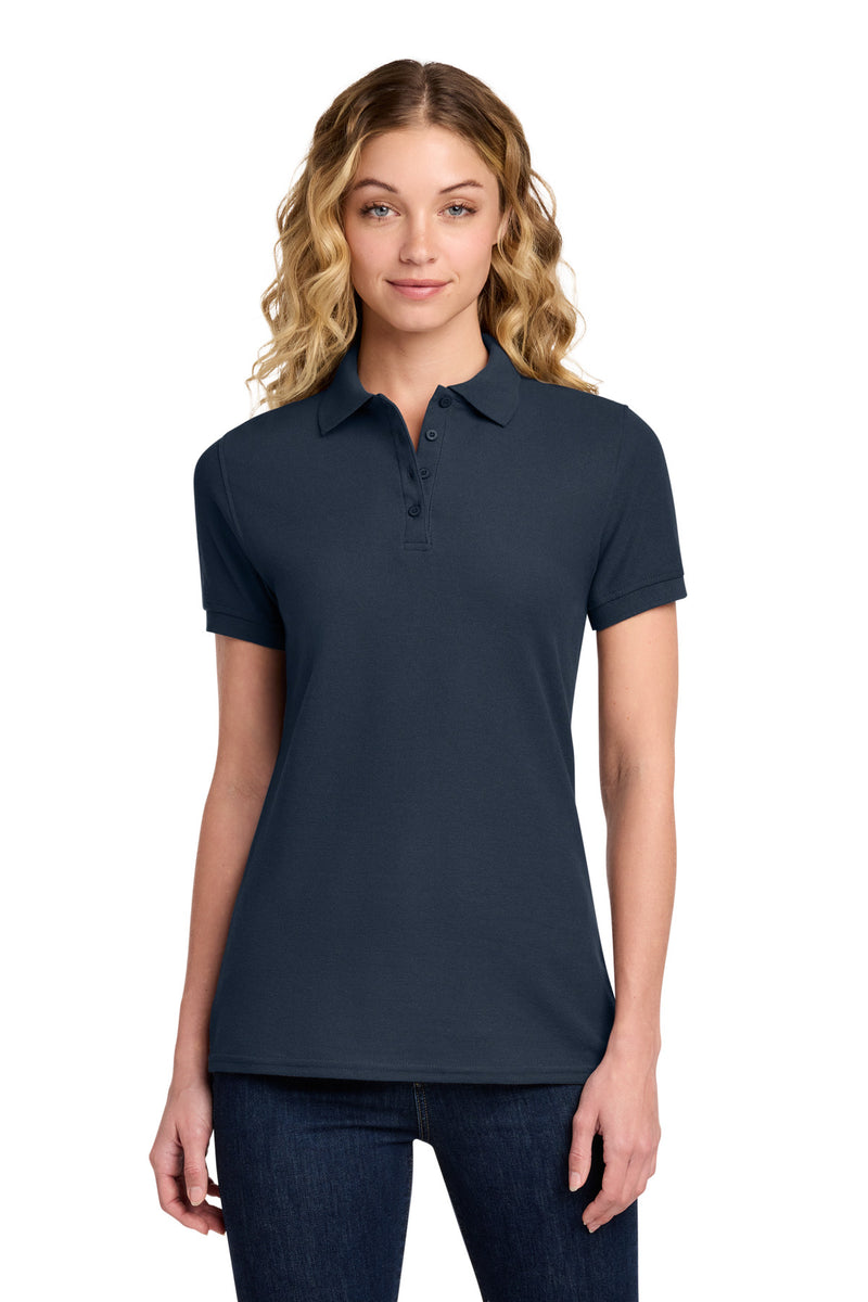 Port & Co Women's Core Blend Pique Polo - Deep Navy