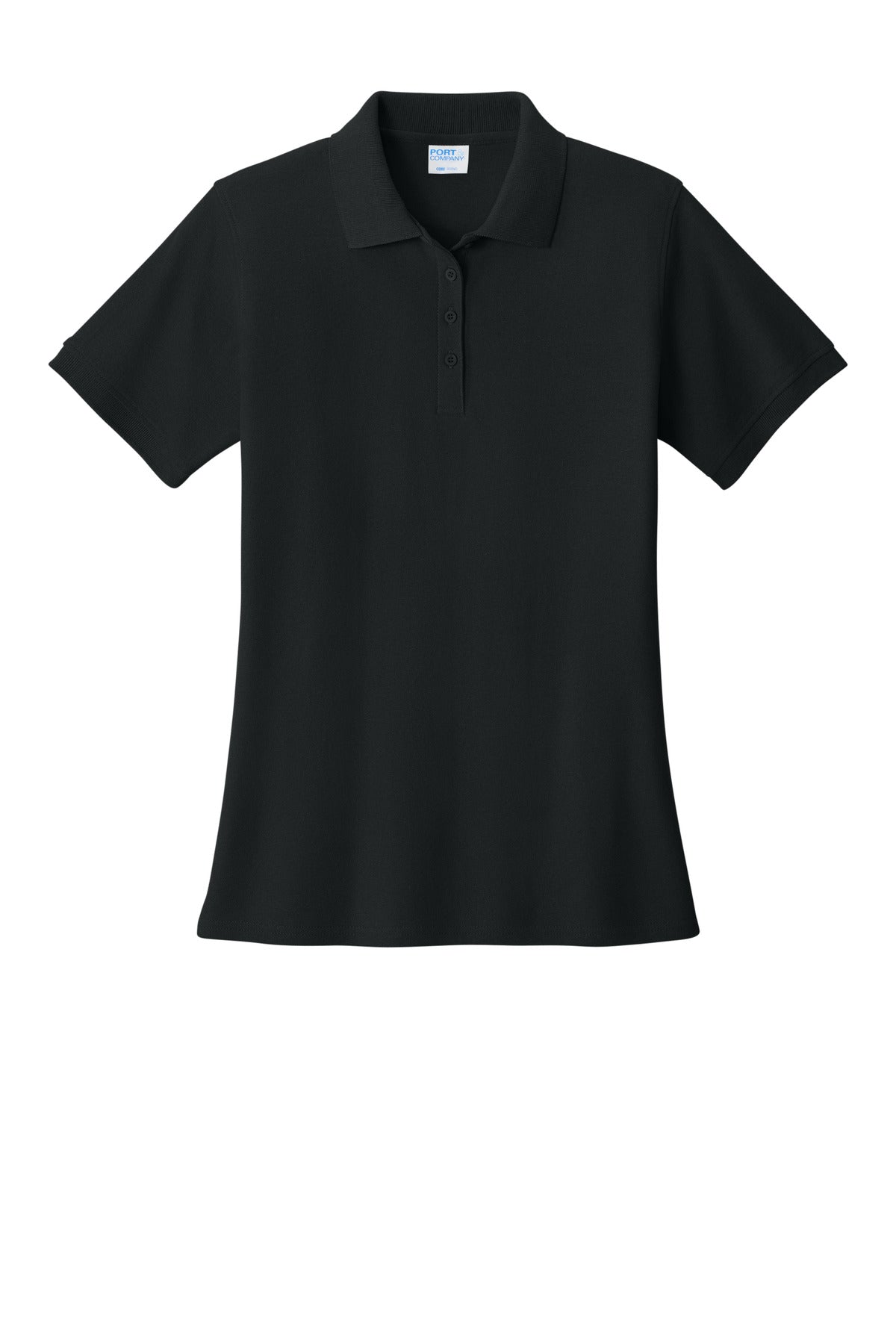 Port & Co Women's Core Blend Pique Polo - Jet Black